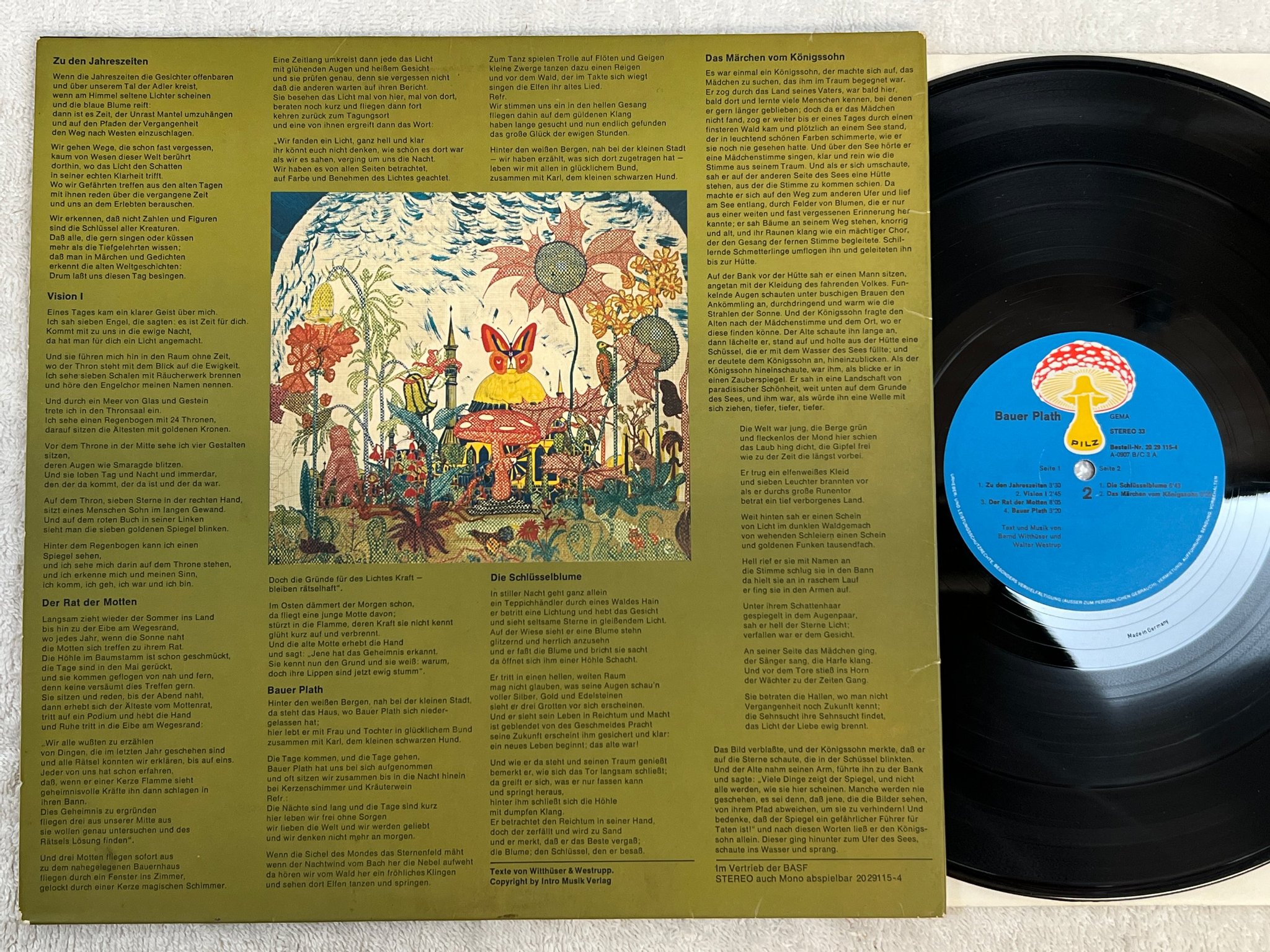 Omslagsbild för skivan WITTHÜSER & WESTRUPP Bauer Plath LP -72 Ger PILZ 20 29115-4