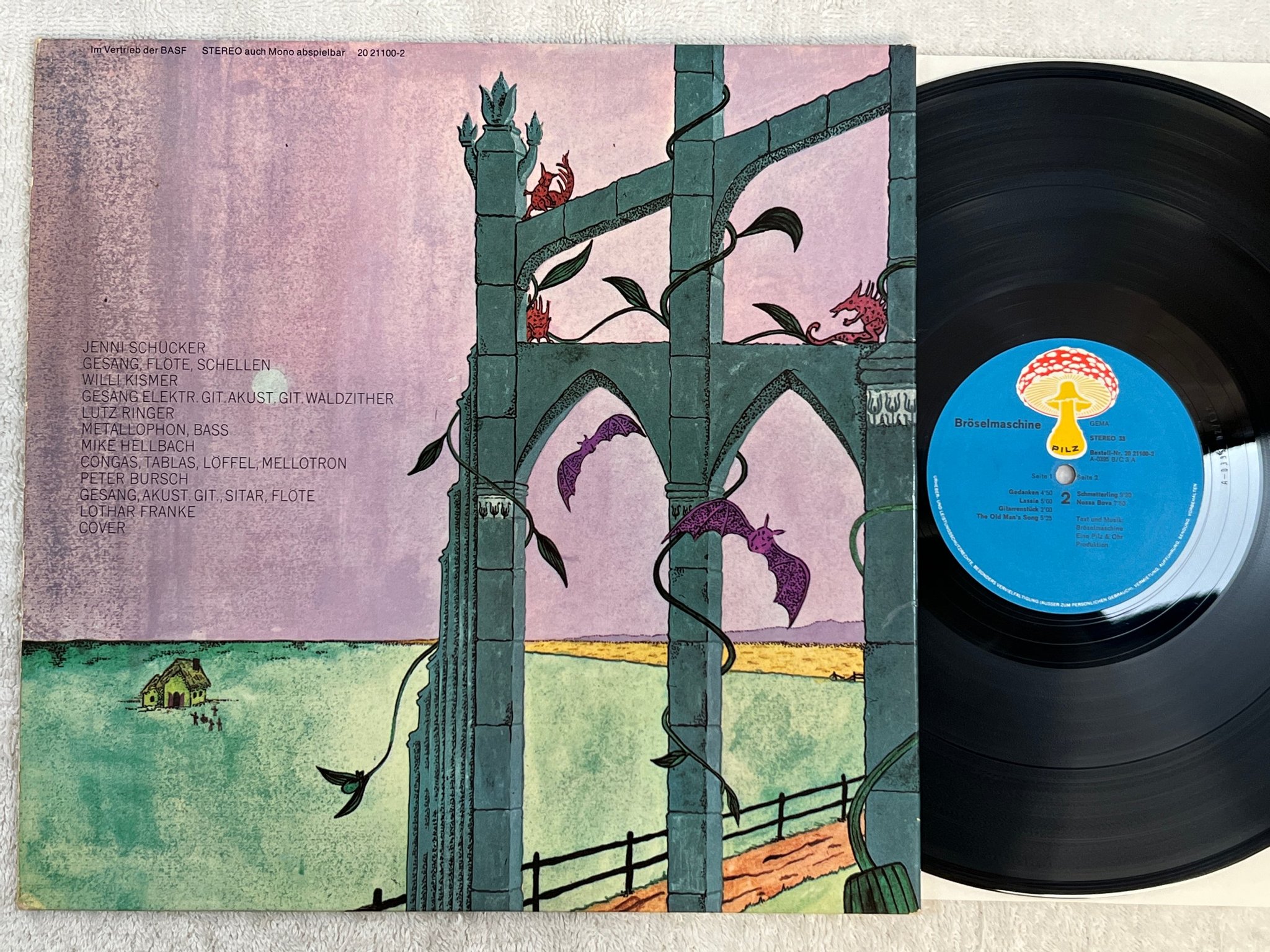 Omslagsbild för skivan BRÖSELMASCHINE s/t LP -71 Ger PILZ 20 21100-2 *** RARE DREAMY FOLK ***