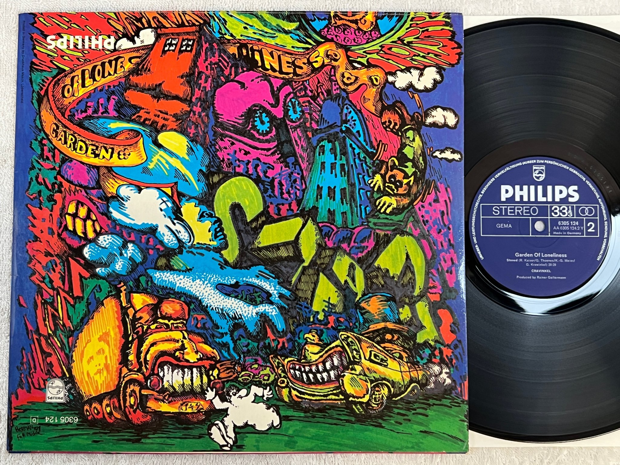 Omslagsbild för skivan CRAVINKEL Garden Of Loneliness LP -71 Ger PHILIPS 6305 124 **** W/ POSTER ****