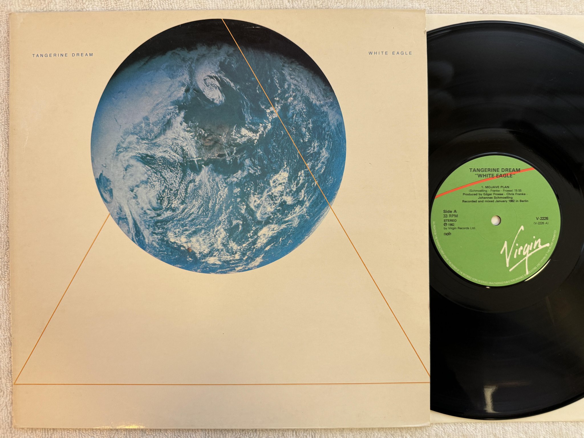 Omslagsbild för skivan TANGERINE DREAM white eagle LP -82 ncb VIRGIN V 2226