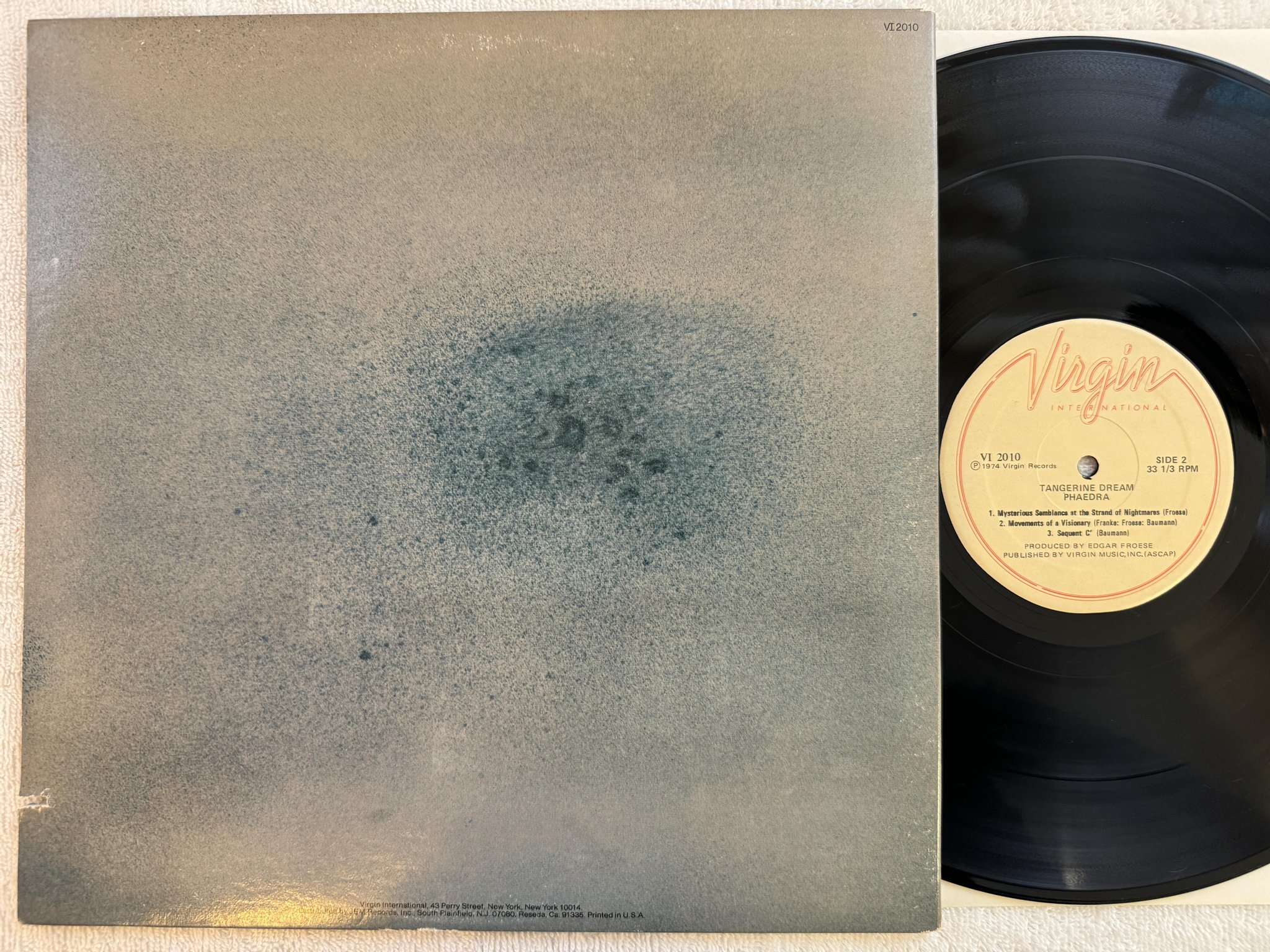 Omslagsbild för skivan TANGERINE DREAM Phaedra LP US VIRGIN VI-2010