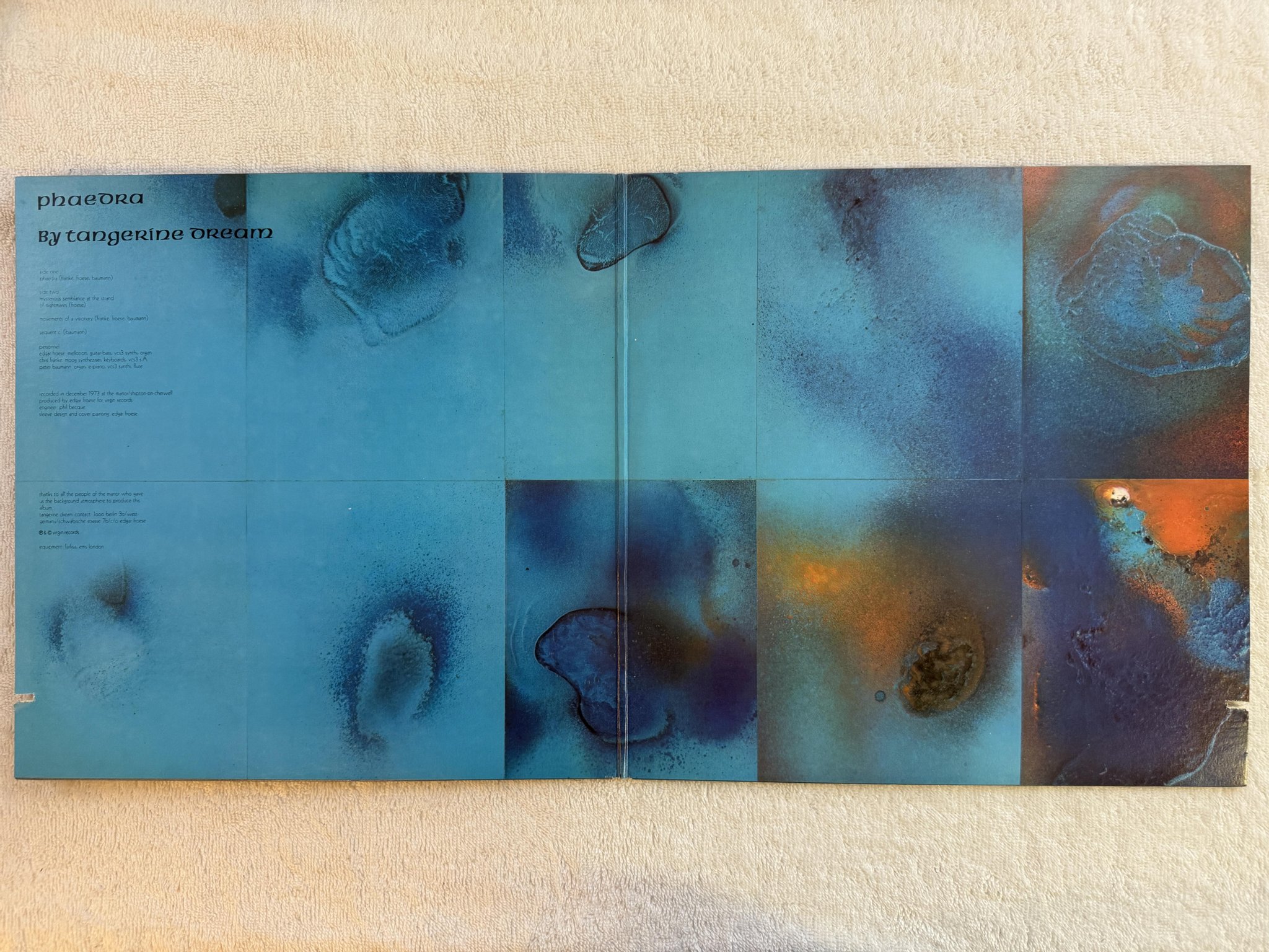 Omslagsbild för skivan TANGERINE DREAM Phaedra LP US VIRGIN VI-2010