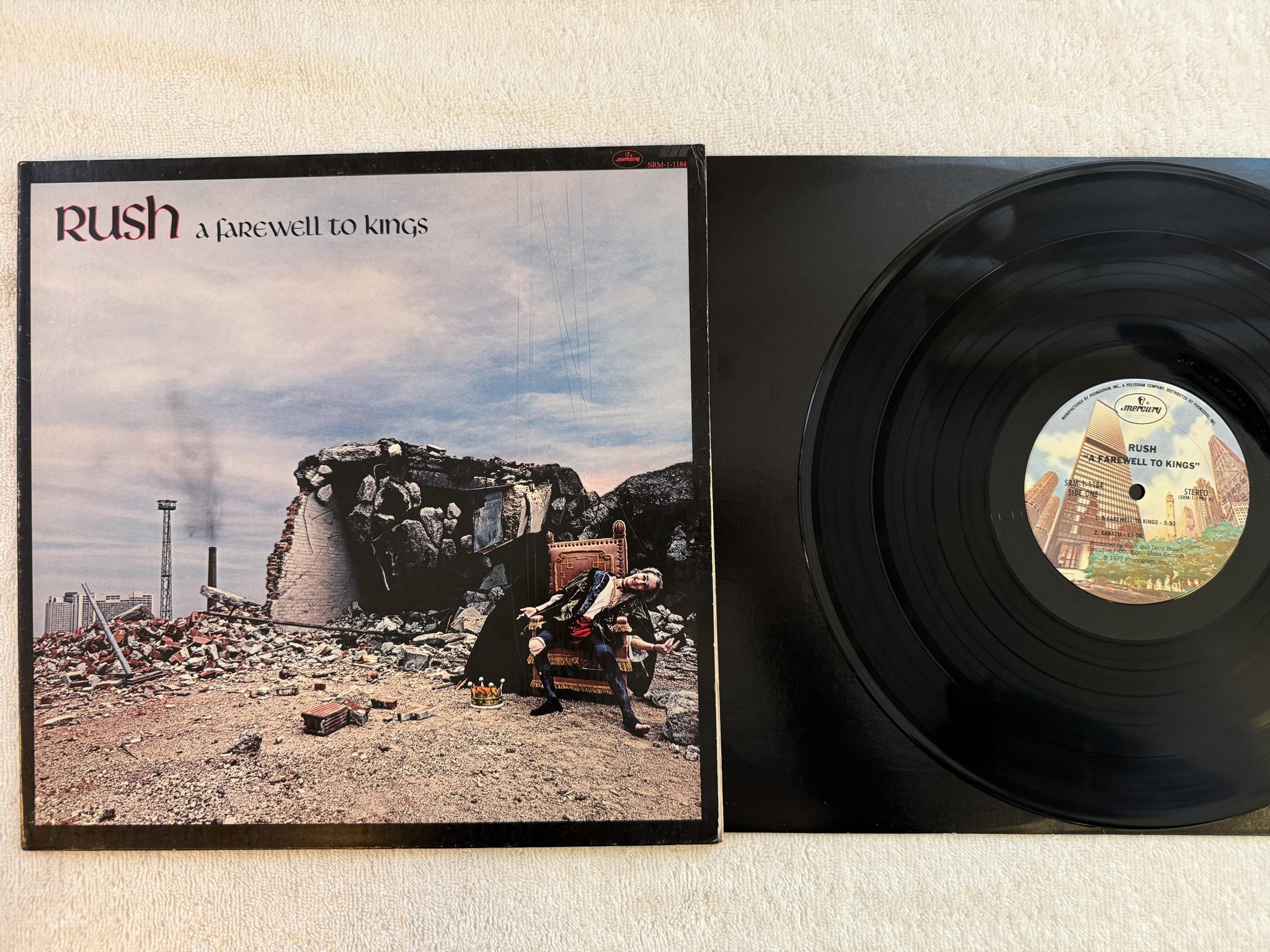 Omslagsbild för skivan RUSH a farewell to kings LP -77 US MERCURY SRM-1-1184