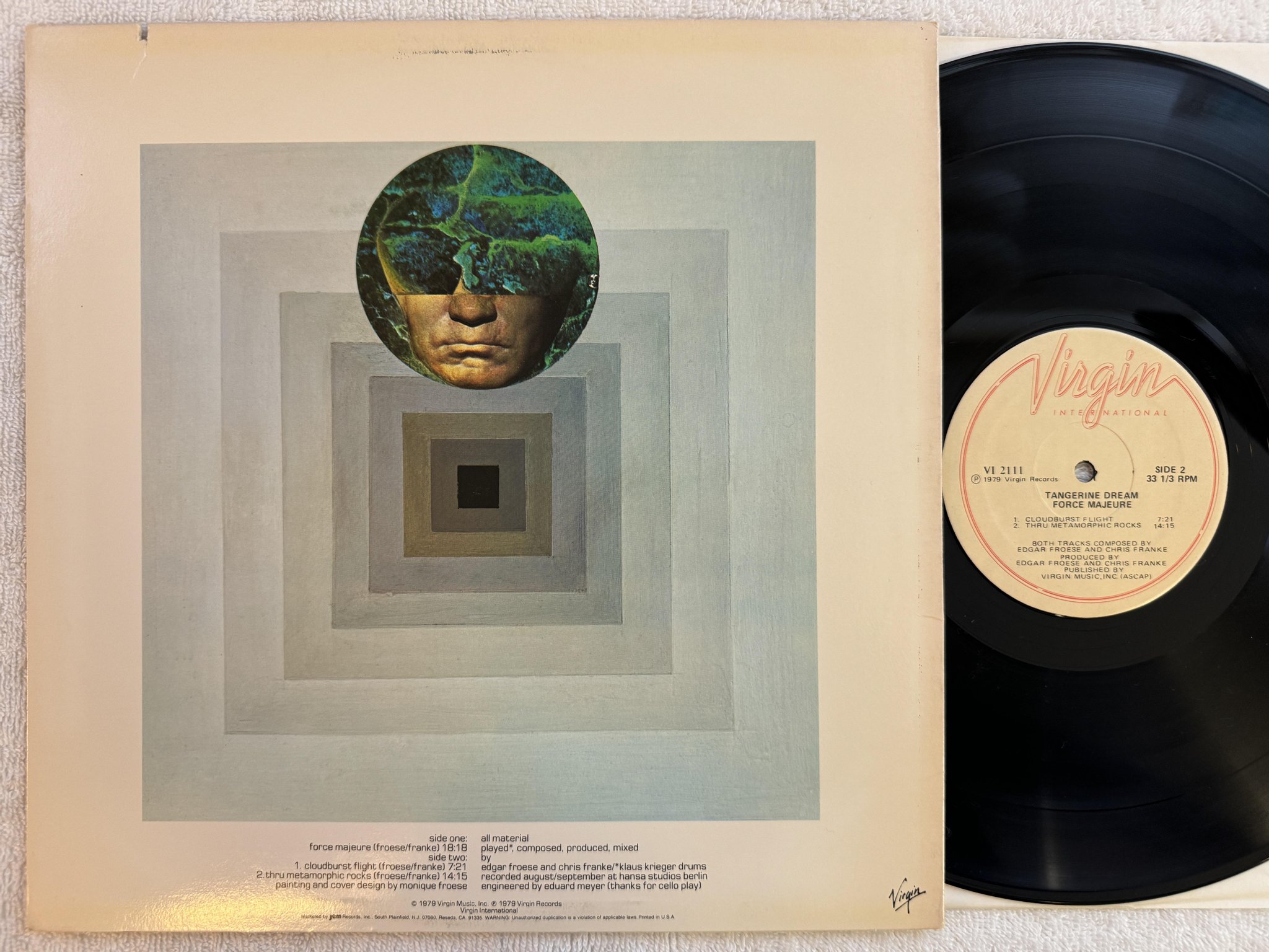 Omslagsbild för skivan TANGERINE DREAM force majeure LP US VIRGIN VI-2111