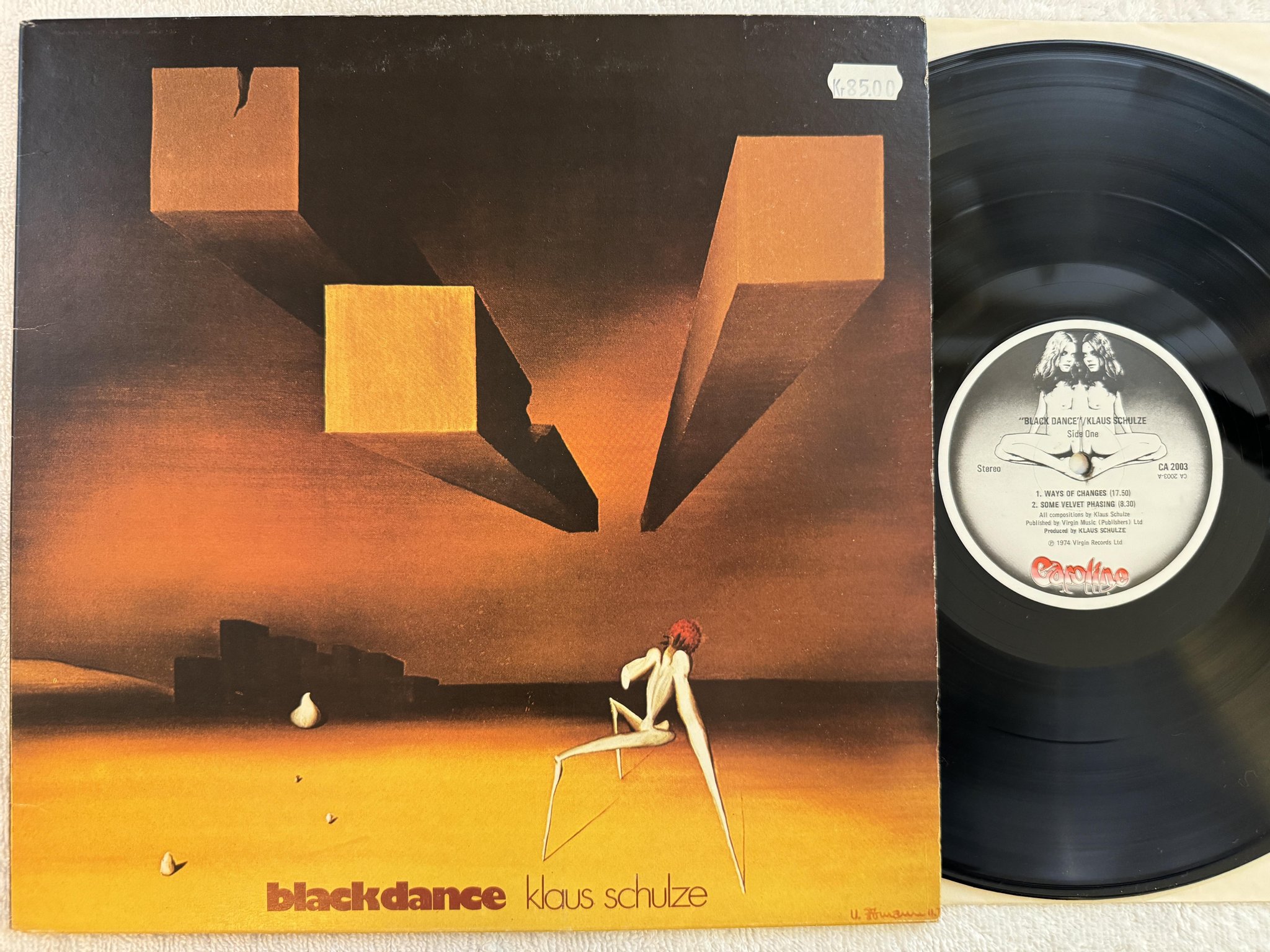 Omslagsbild för skivan KLAUS SCHULZE Blackdance LP -74/76 UK caroline CA 2003