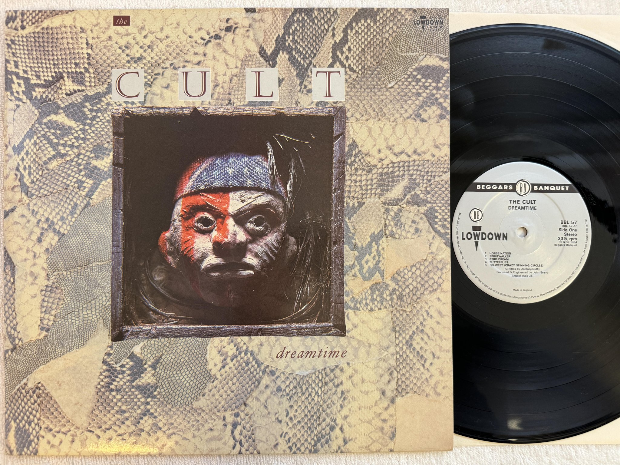 Omslagsbild för skivan THE CULT Dreamtime LP -84 UK BEGGARS BANQUET BEGA 57