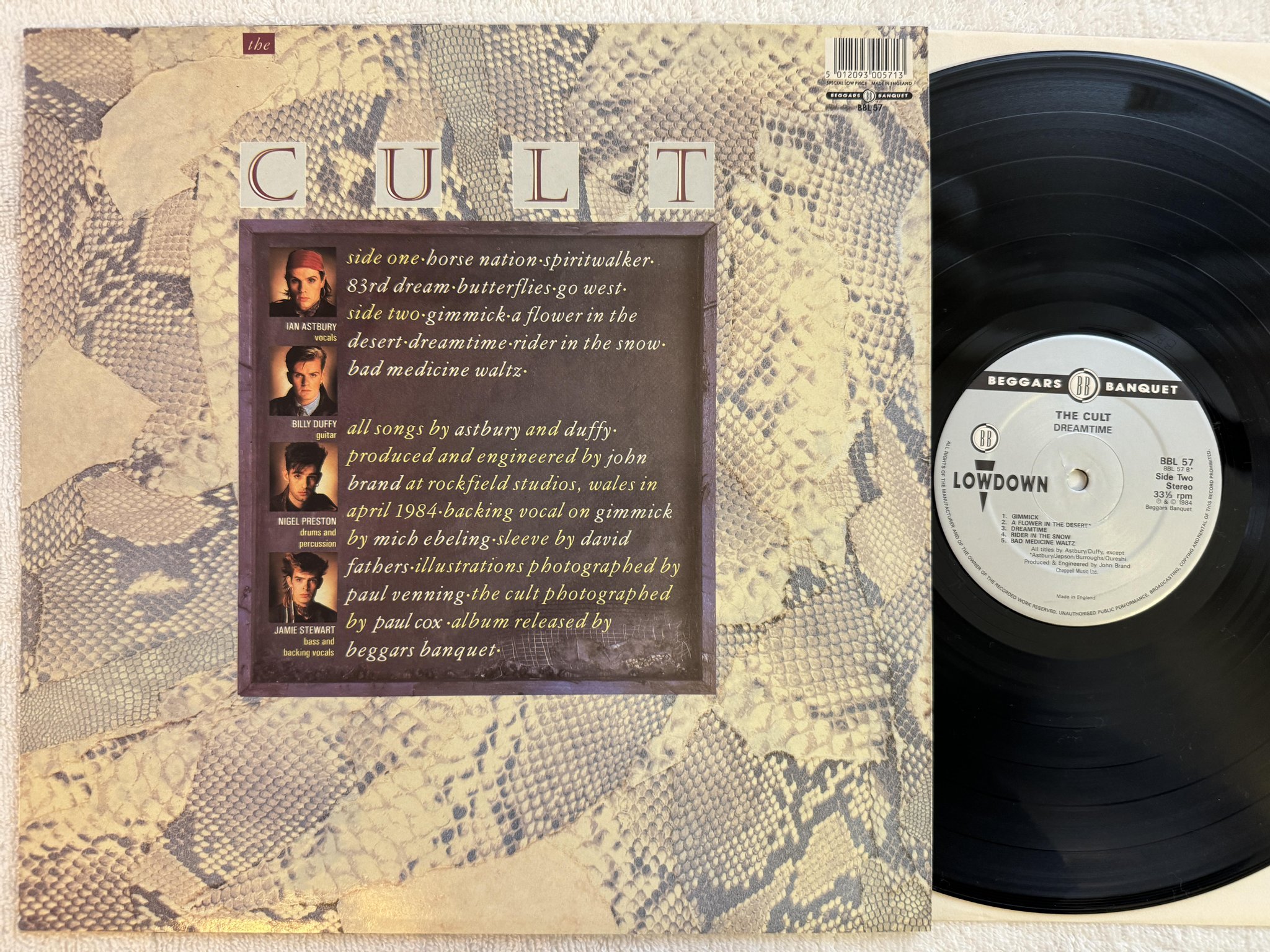 Omslagsbild för skivan THE CULT Dreamtime LP -84 UK BEGGARS BANQUET BEGA 57