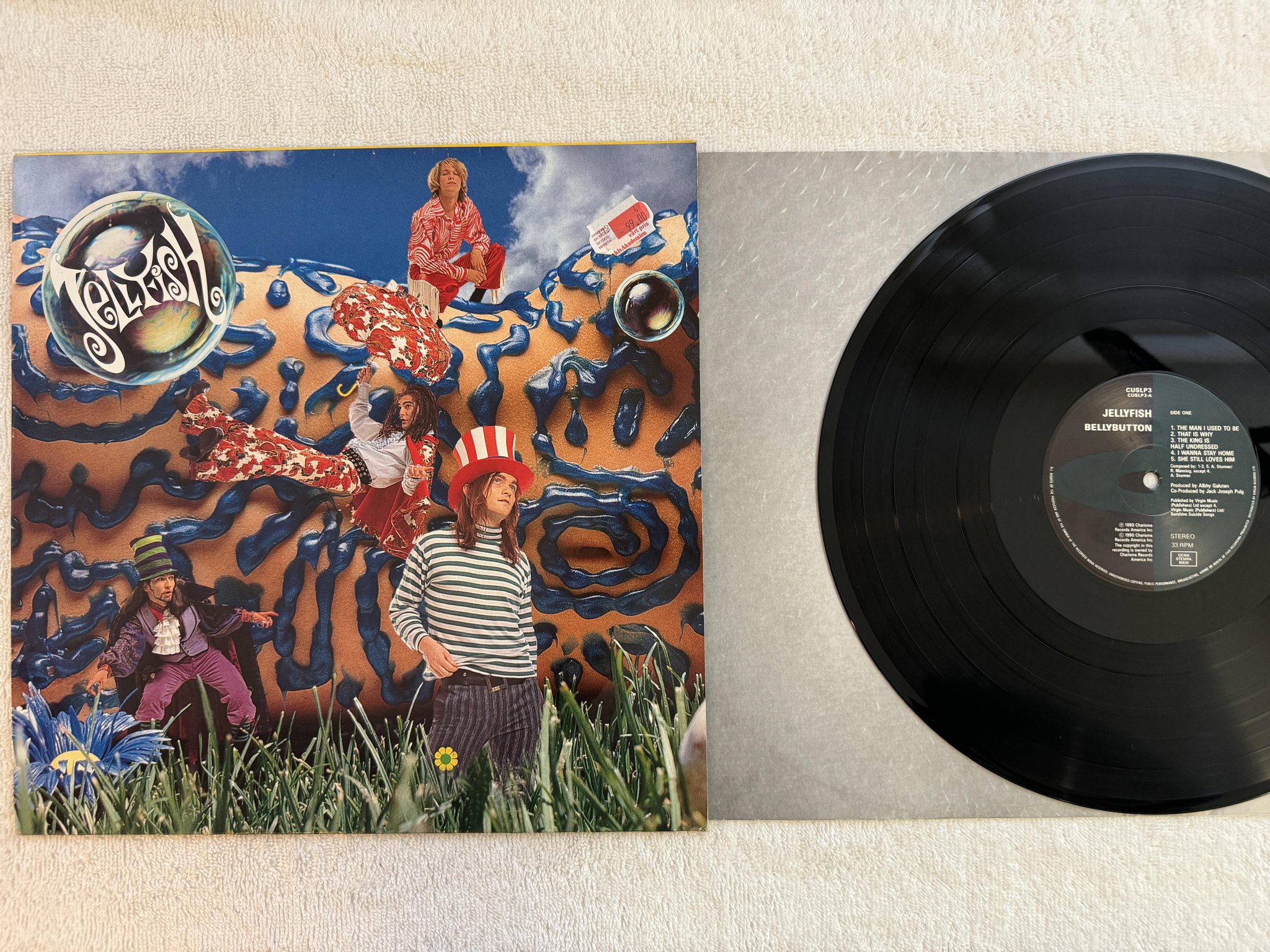 Omslagsbild för skivan JELLYFISH bellybutton LP -90 EU CHARISMA CUSLP3
