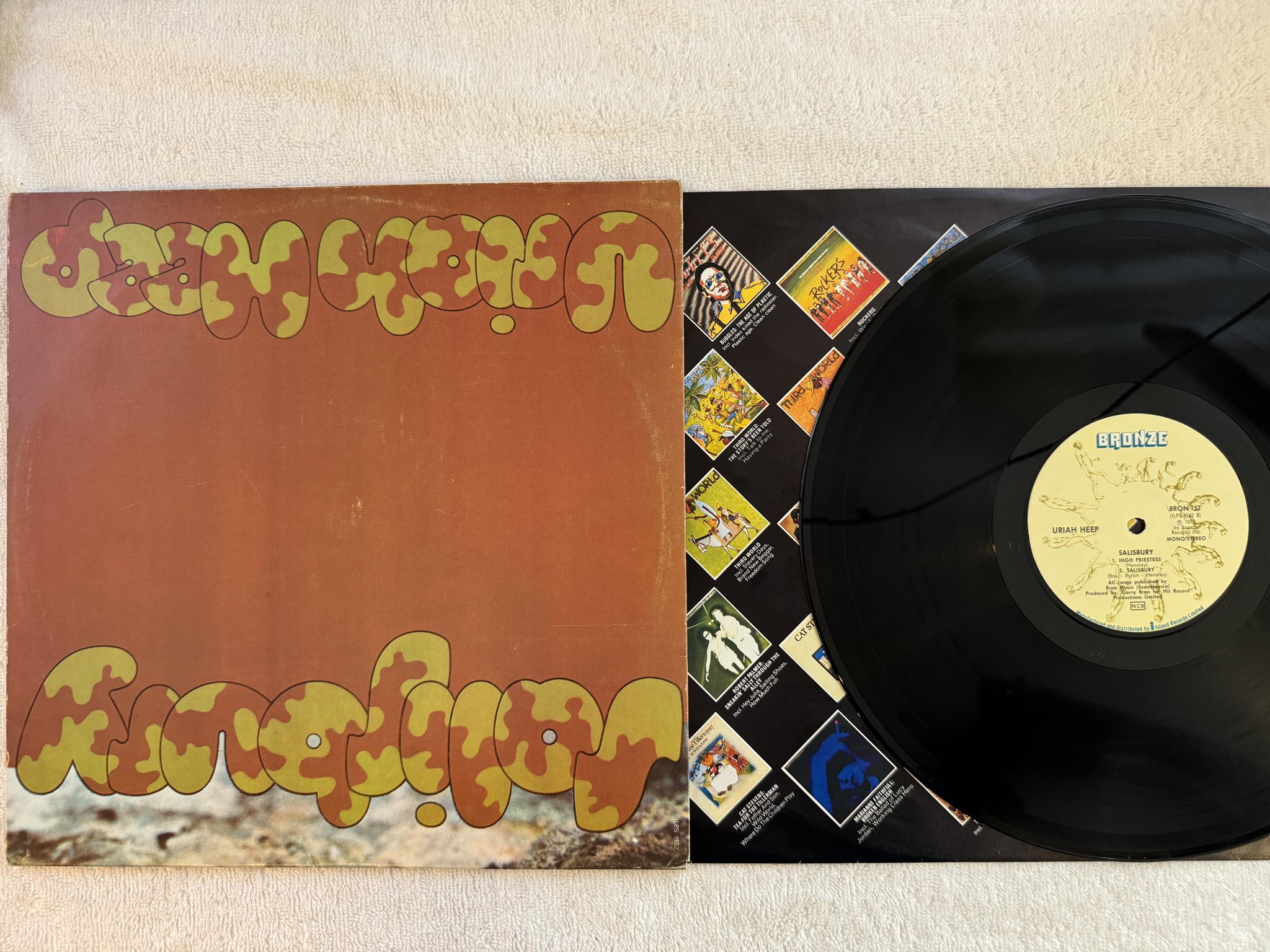 Omslagsbild för skivan URIAH HEEP salisbury LP re ncb BRONZE BROM 152