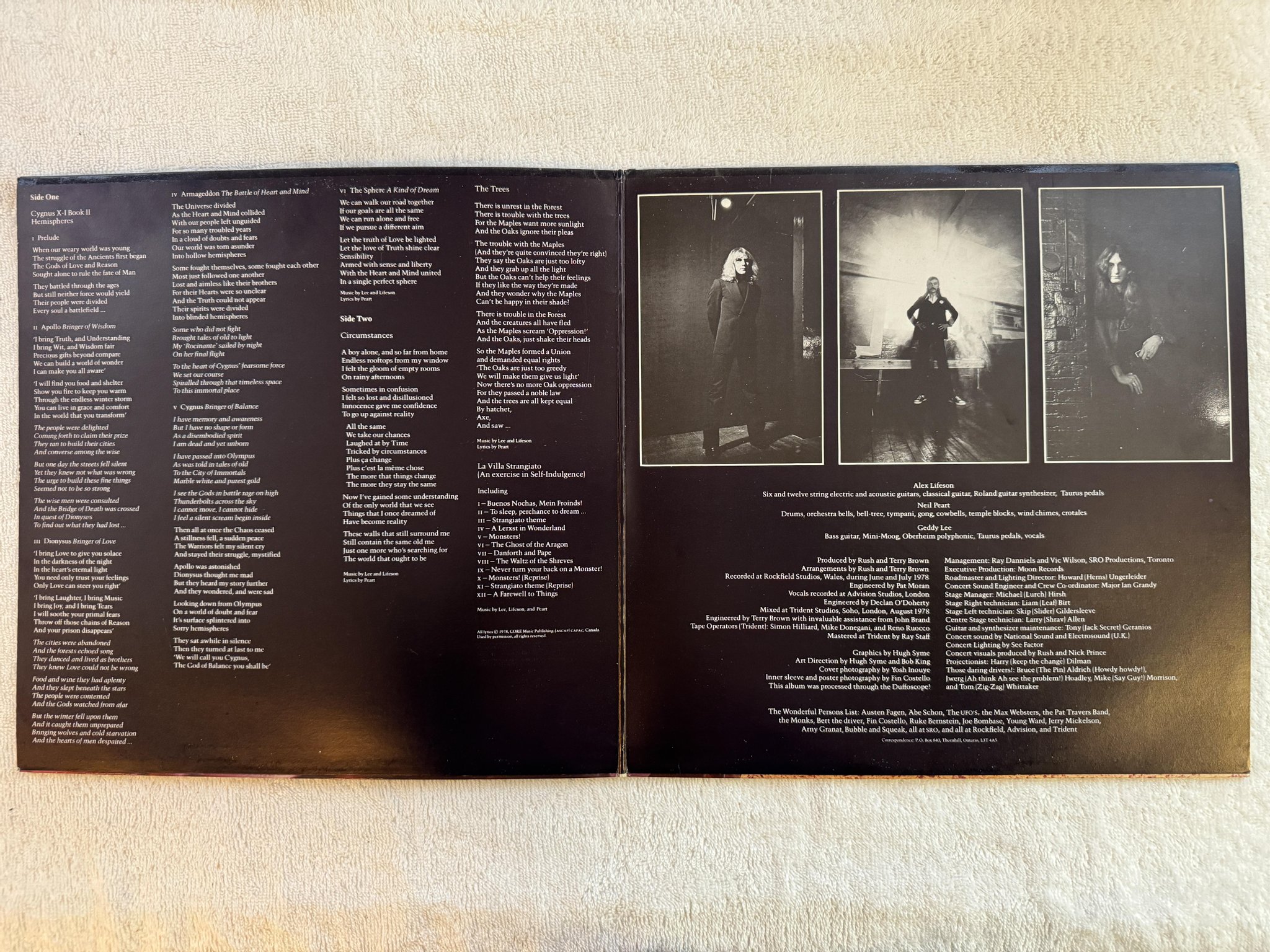 Omslagsbild för skivan RUSH hemispheres LP Hol POLYGRAM 9111 005