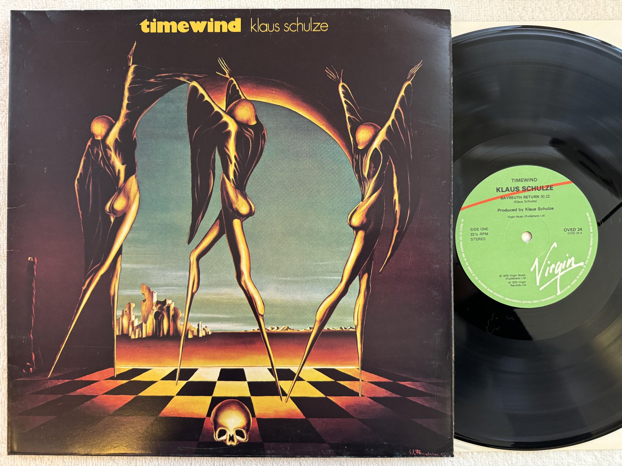 Omslagsbild för skivan KLAUS SCHULZE timewind LP UK VIRGIN OVED 24