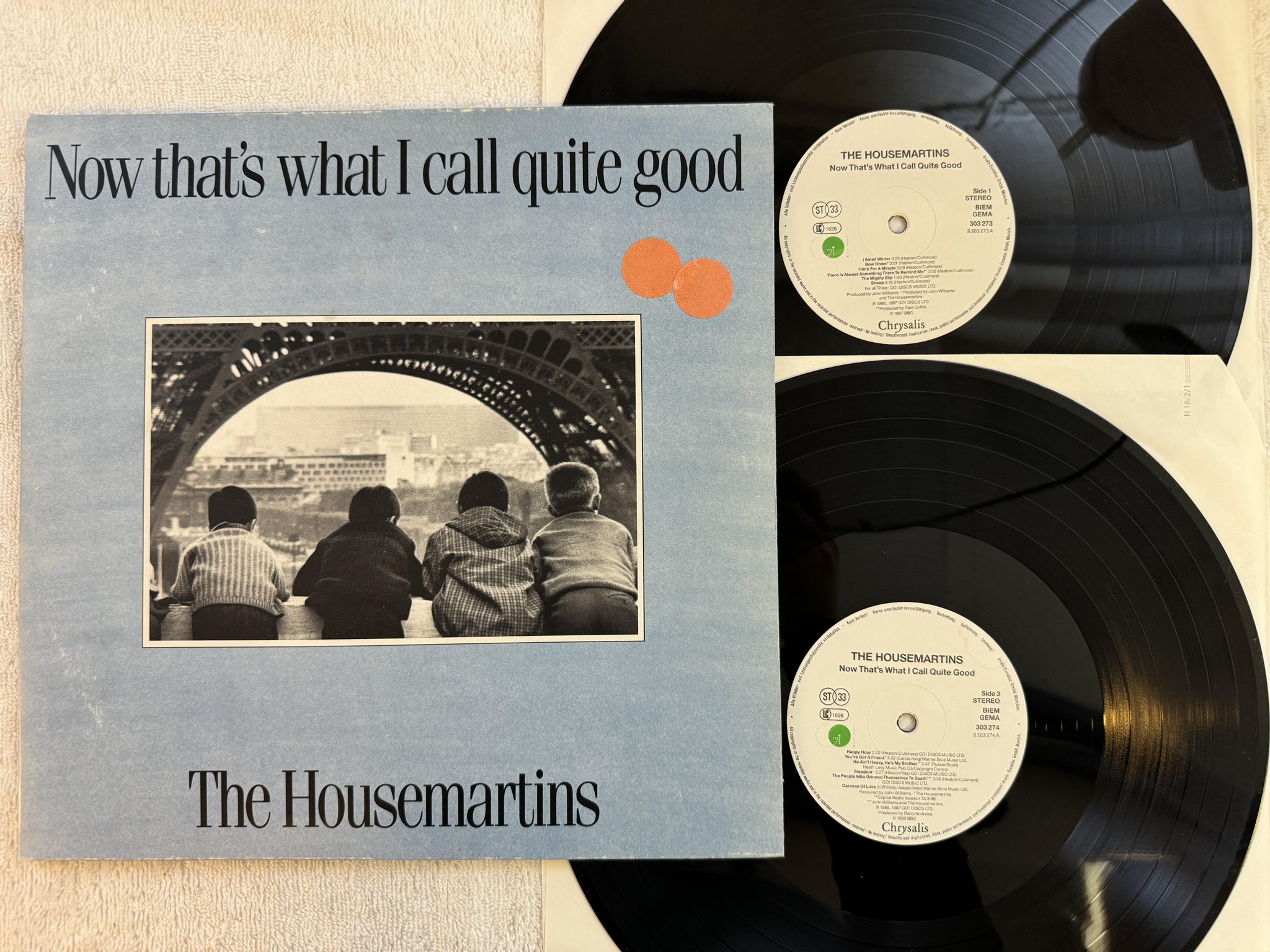 Omslagsbild för skivan THE HOUSEMARTINS Now That's What I Call Quite Good 2xLP -88 CHRYSALIS 303 275