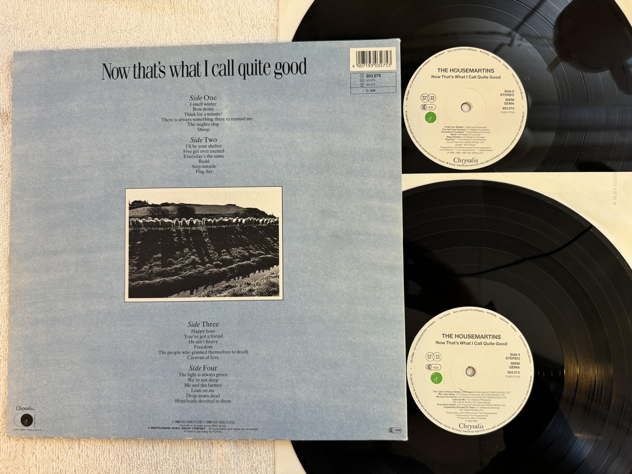 Omslagsbild för skivan THE HOUSEMARTINS Now That's What I Call Quite Good 2xLP -88 CHRYSALIS 303 275