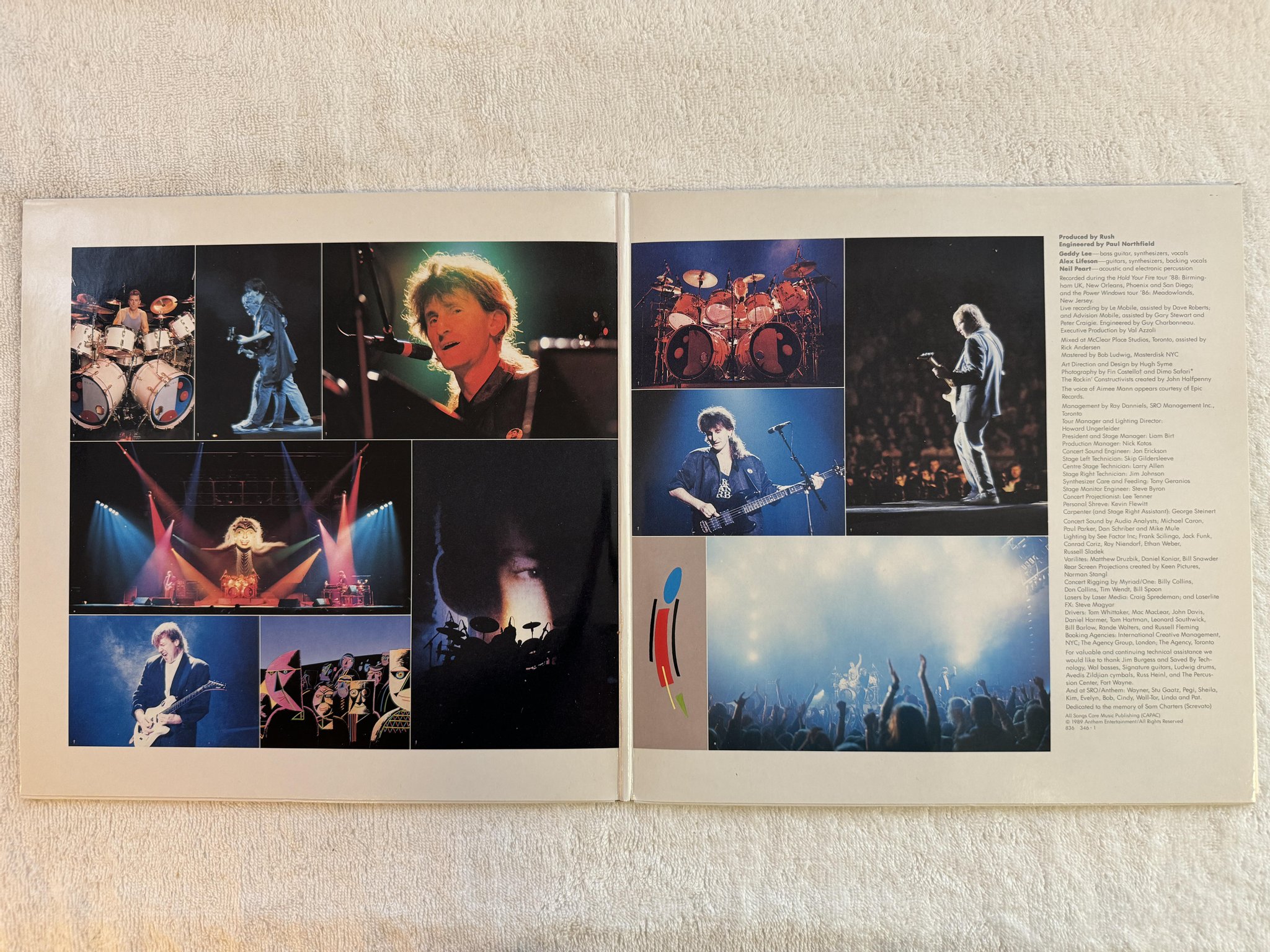 Omslagsbild för skivan RUSH A show of hands 2xLP -89 VERTIGO 836 348-1