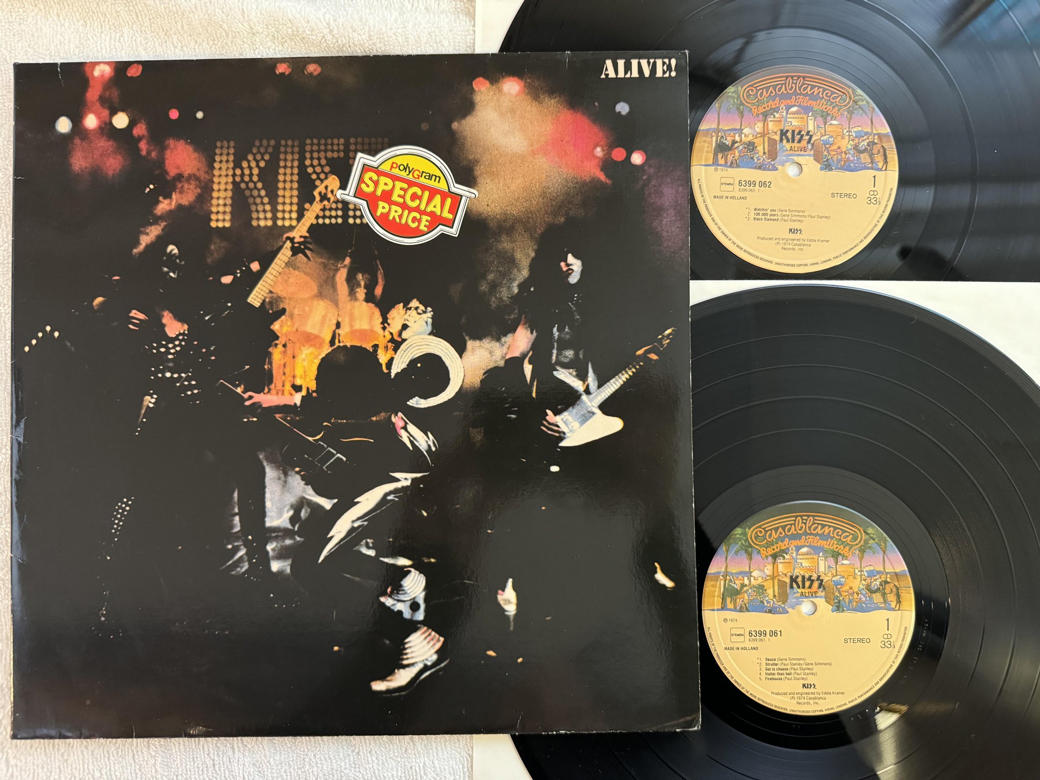 Omslagsbild för skivan KISS alive! 2xLP re Hol CASABLANCA 6640 026