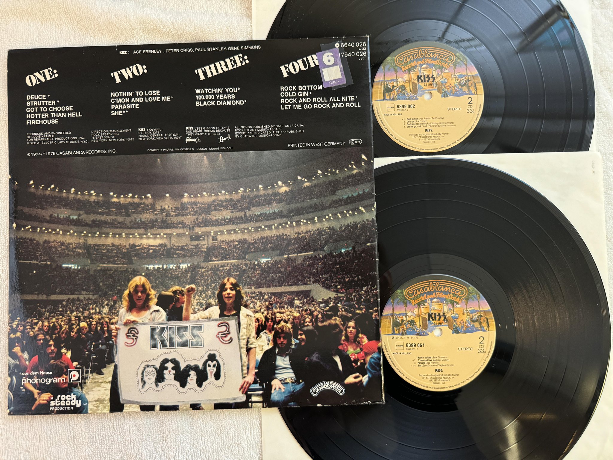 Omslagsbild för skivan KISS alive! 2xLP re Hol CASABLANCA 6640 026