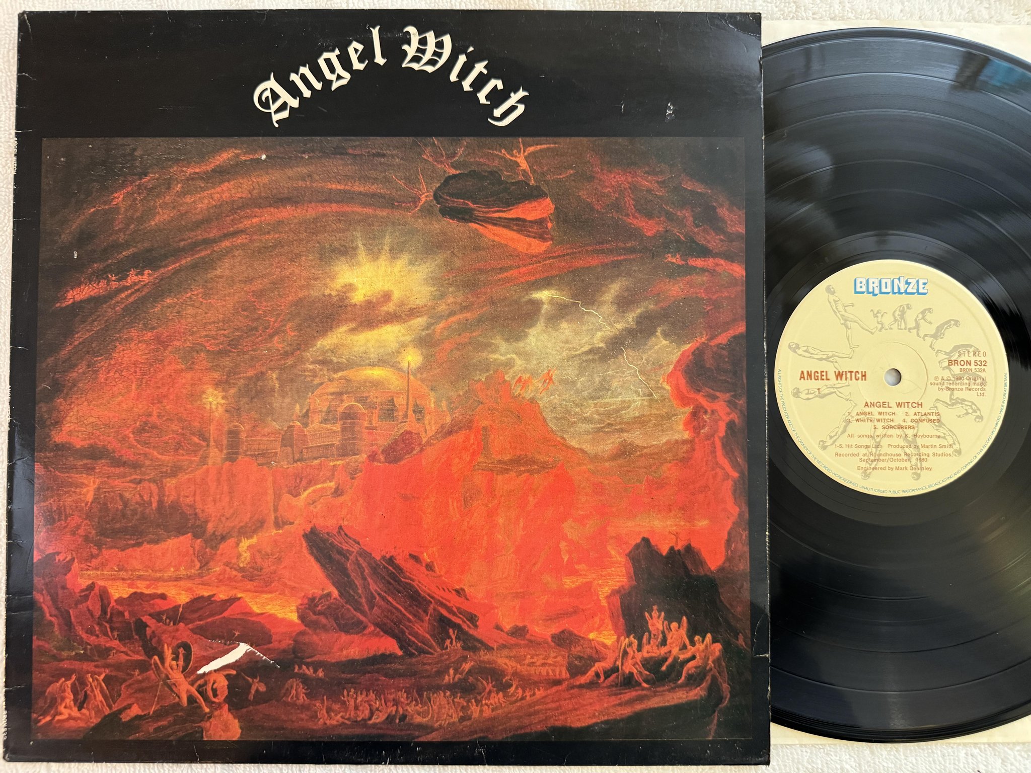 Omslagsbild för skivan ANGEL WITCH s/t LP -80 UK BRONZE BRON 532
