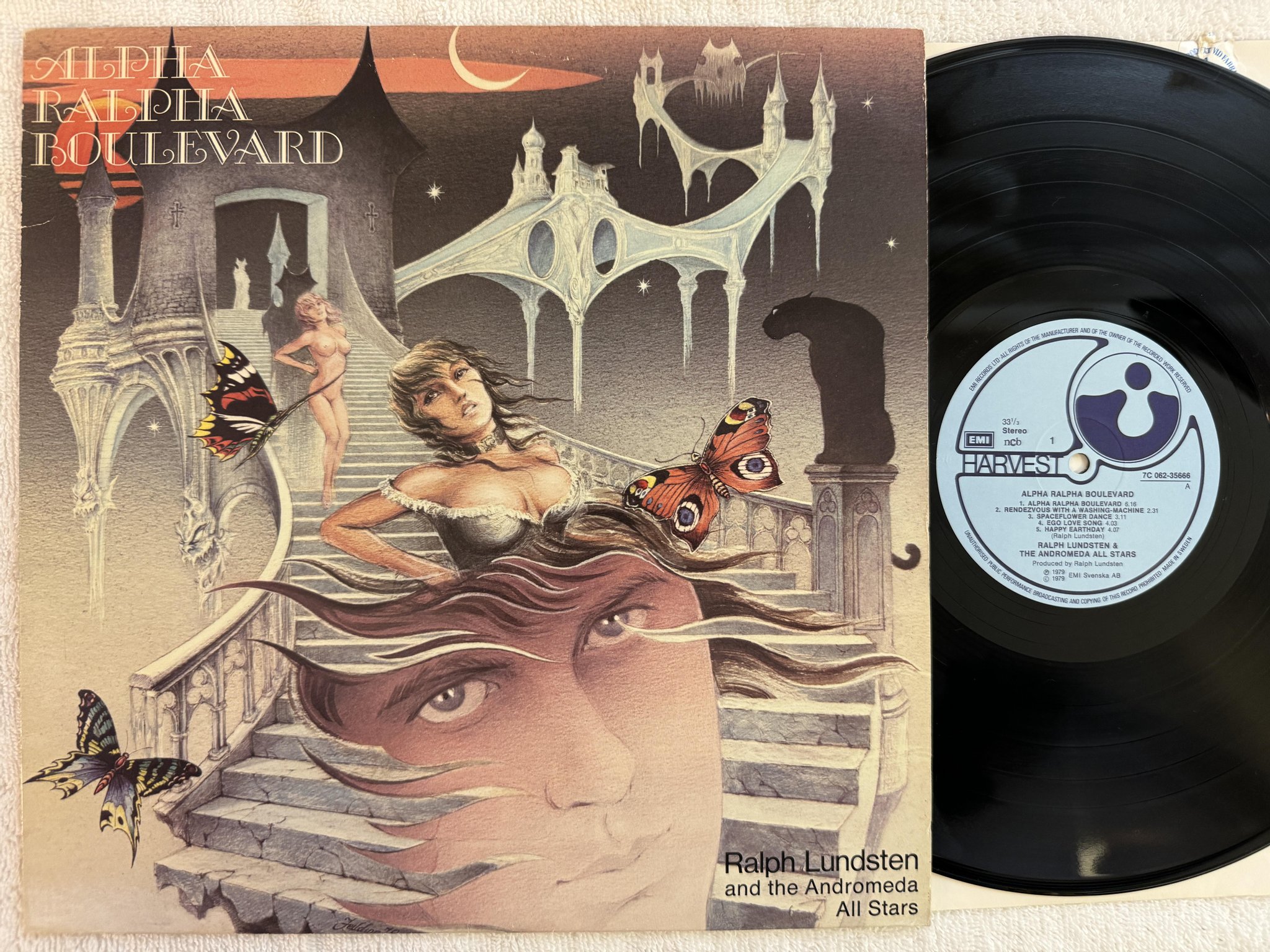 Omslagsbild för skivan RALPH LUNDSTEN alpha ralpha boulevard LP -79 Swe HARVEST 7C 062-35666