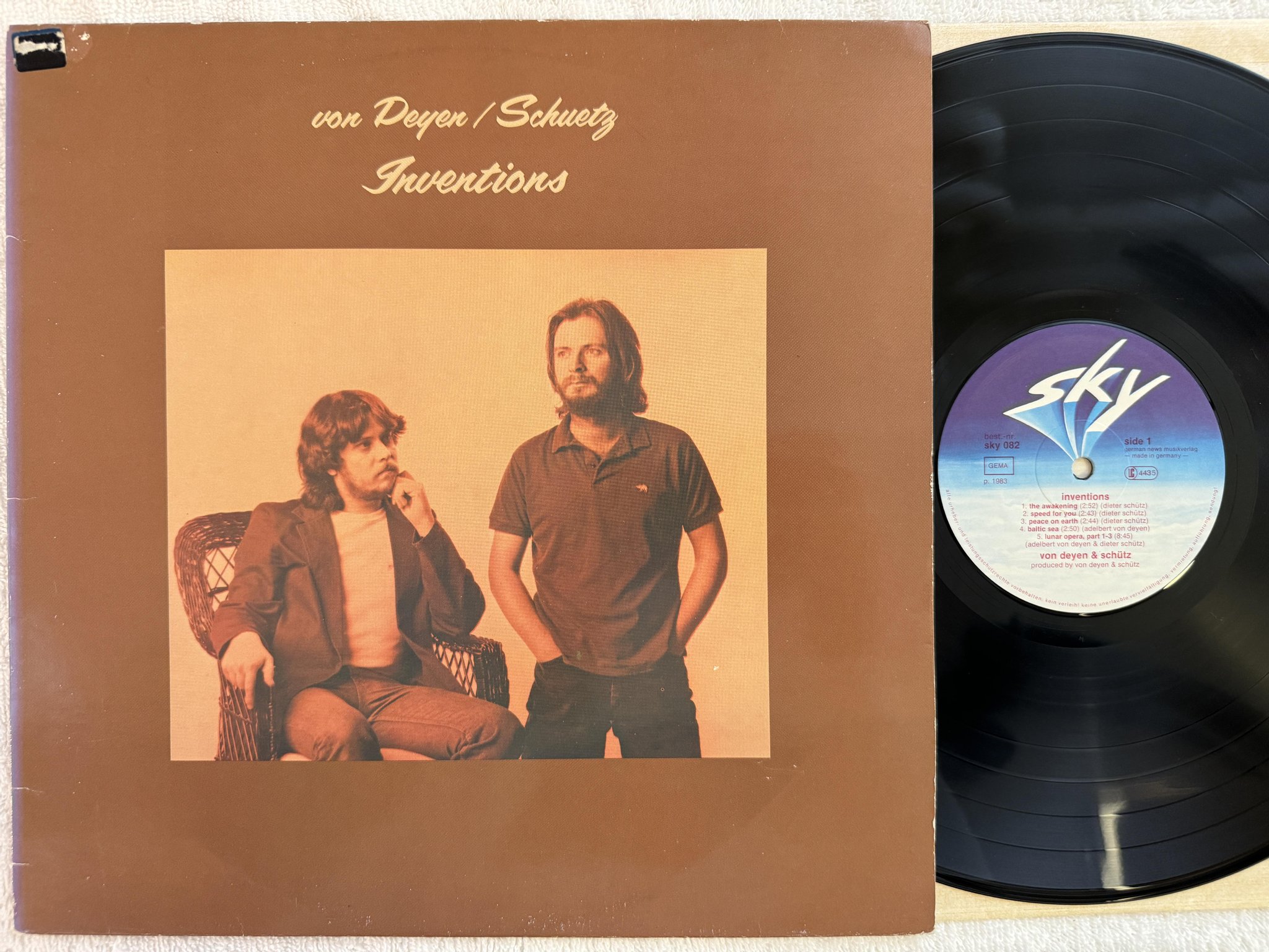 Omslagsbild för skivan VON DEYEN & SCHÜTZ inventions LP -83 Ger SKY 082 *** BERLIN SCHOOL ***