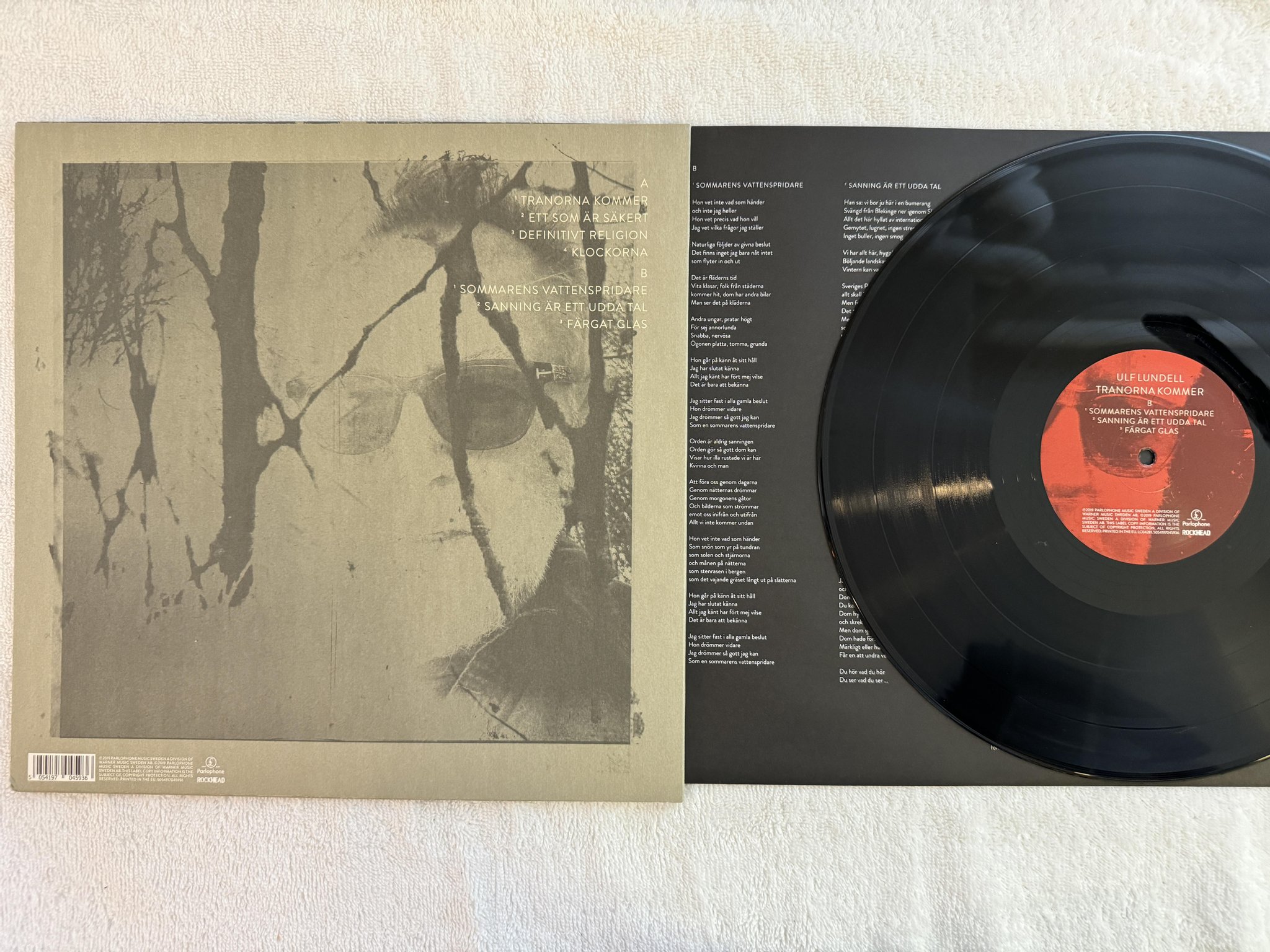 Omslagsbild för skivan ULF LUNDELL tranorna kommer LP 2019 PARLOPHONE 5054197045936 *** signed ***