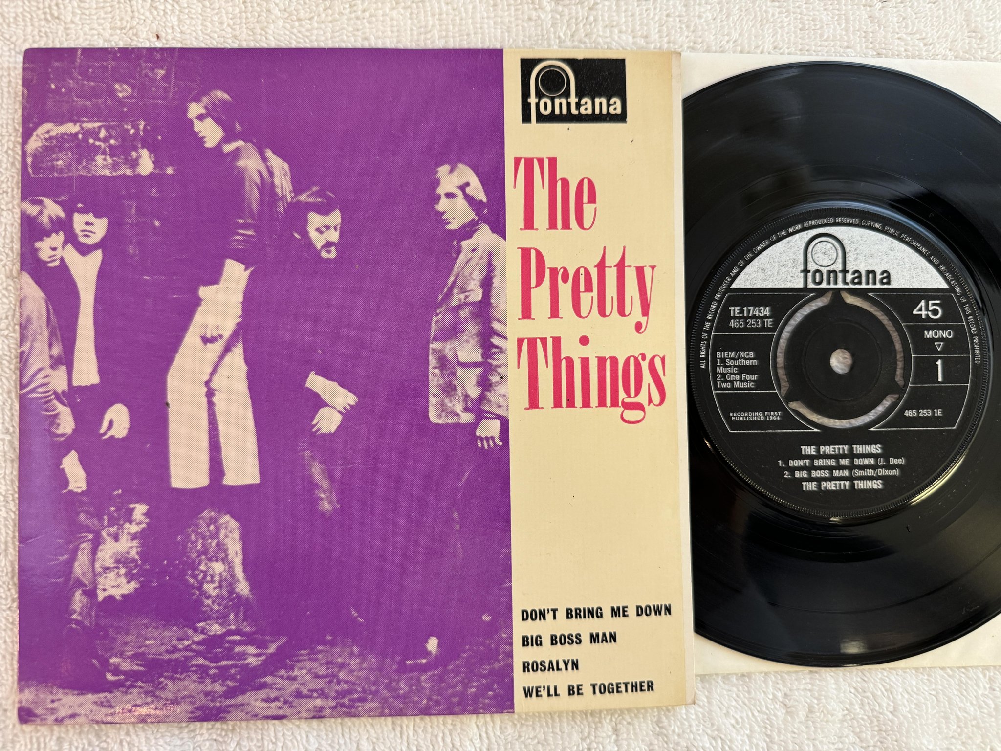 Omslagsbild för skivan THE PRETTY THINGS s/t 7"ep -64 UK FONTANA TE 17434 *** RARE R&B ***