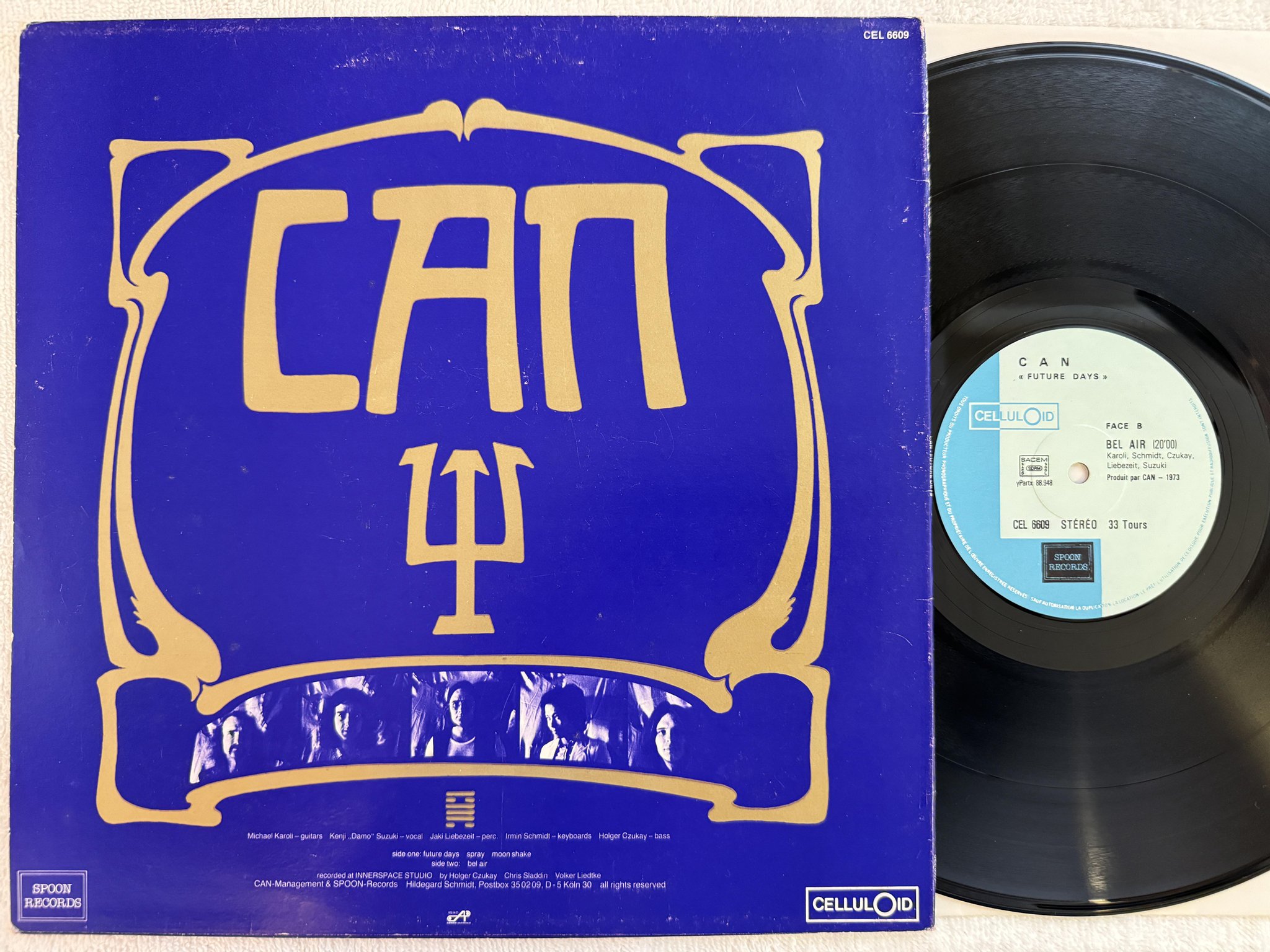 Omslagsbild för skivan CAN future days LP -73/81 Fra CELLULOID CEL 6609 *** KRAUTROCK ***