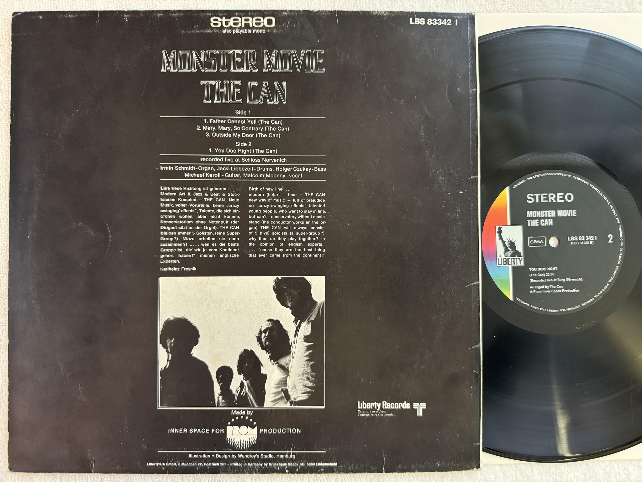 Omslagsbild för skivan CAN monster movie LP -70 Ger LIBERTY LBS 83342 I *** Rare kraut ***