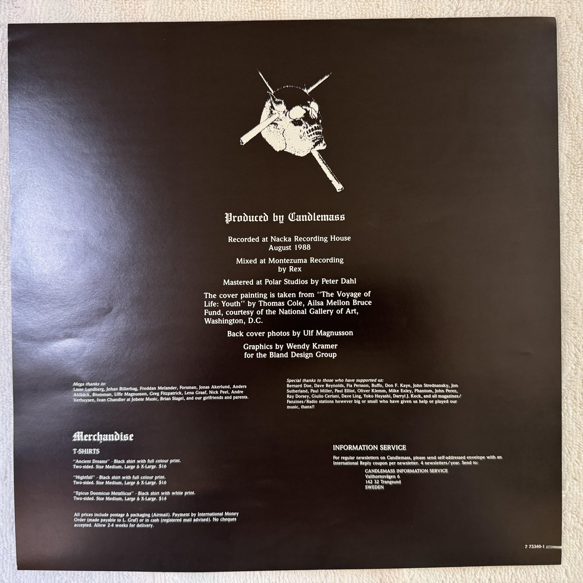 Omslagsbild för skivan CANDLEMASS ancient dreams LP -88 US METAL BLADE 773340-1 *** Doom Metal ***