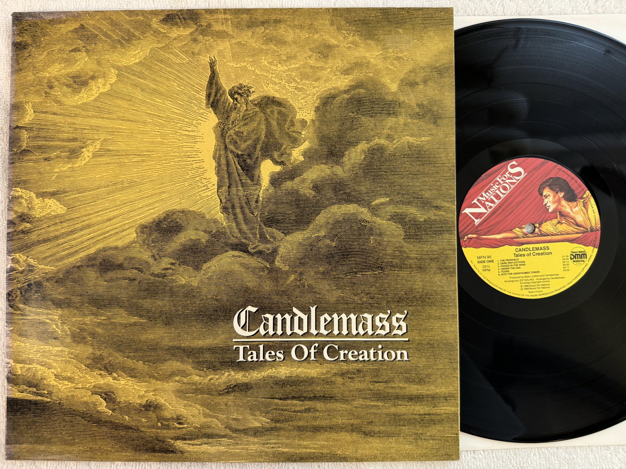Omslagsbild för skivan CANDLEMASS Tales Of Creation LP -89 MUSIC FOR NATIONS MFN 95 *** Doom Metal ***