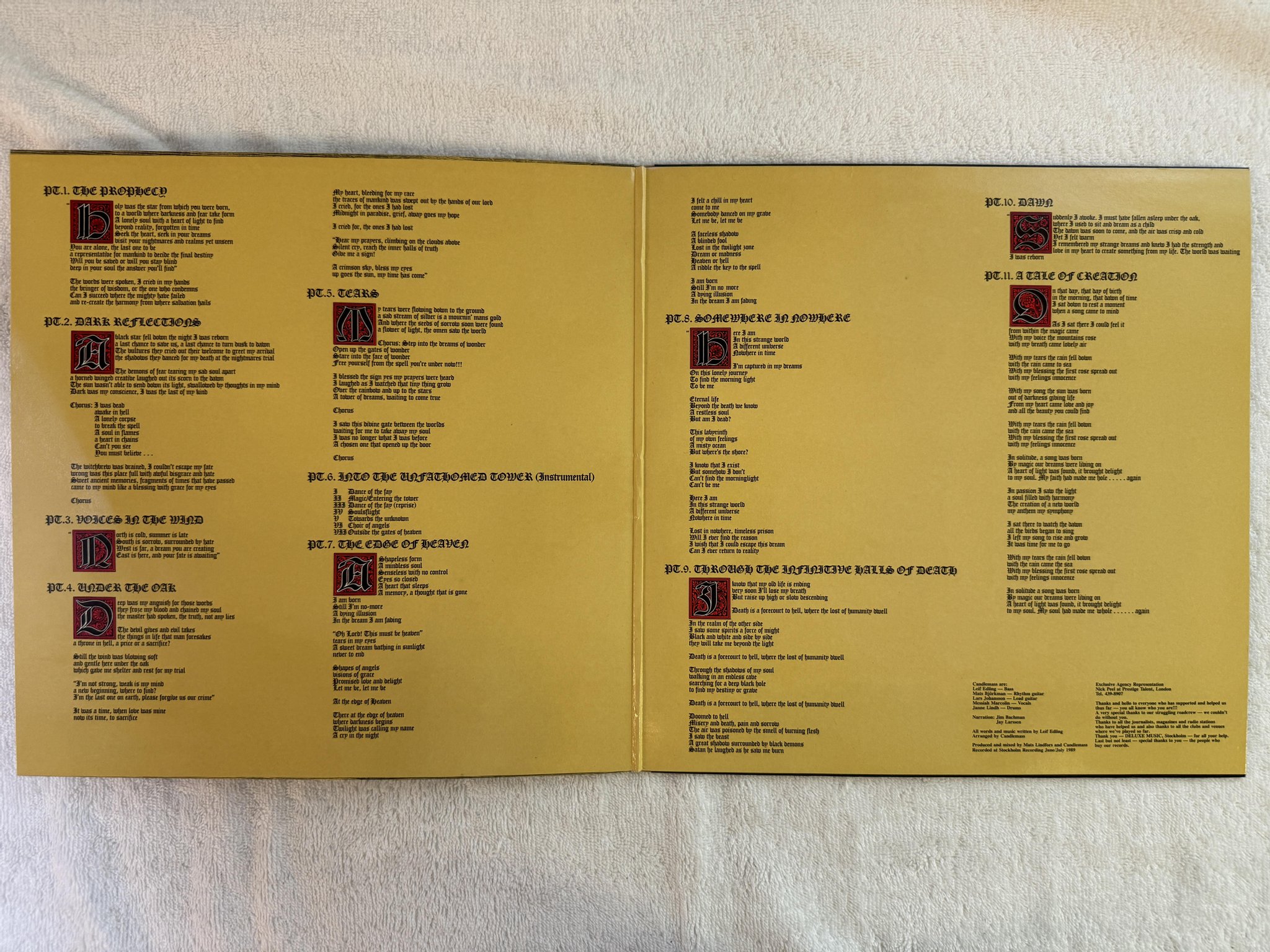 Omslagsbild för skivan CANDLEMASS Tales Of Creation LP -89 MUSIC FOR NATIONS MFN 95 *** Doom Metal ***