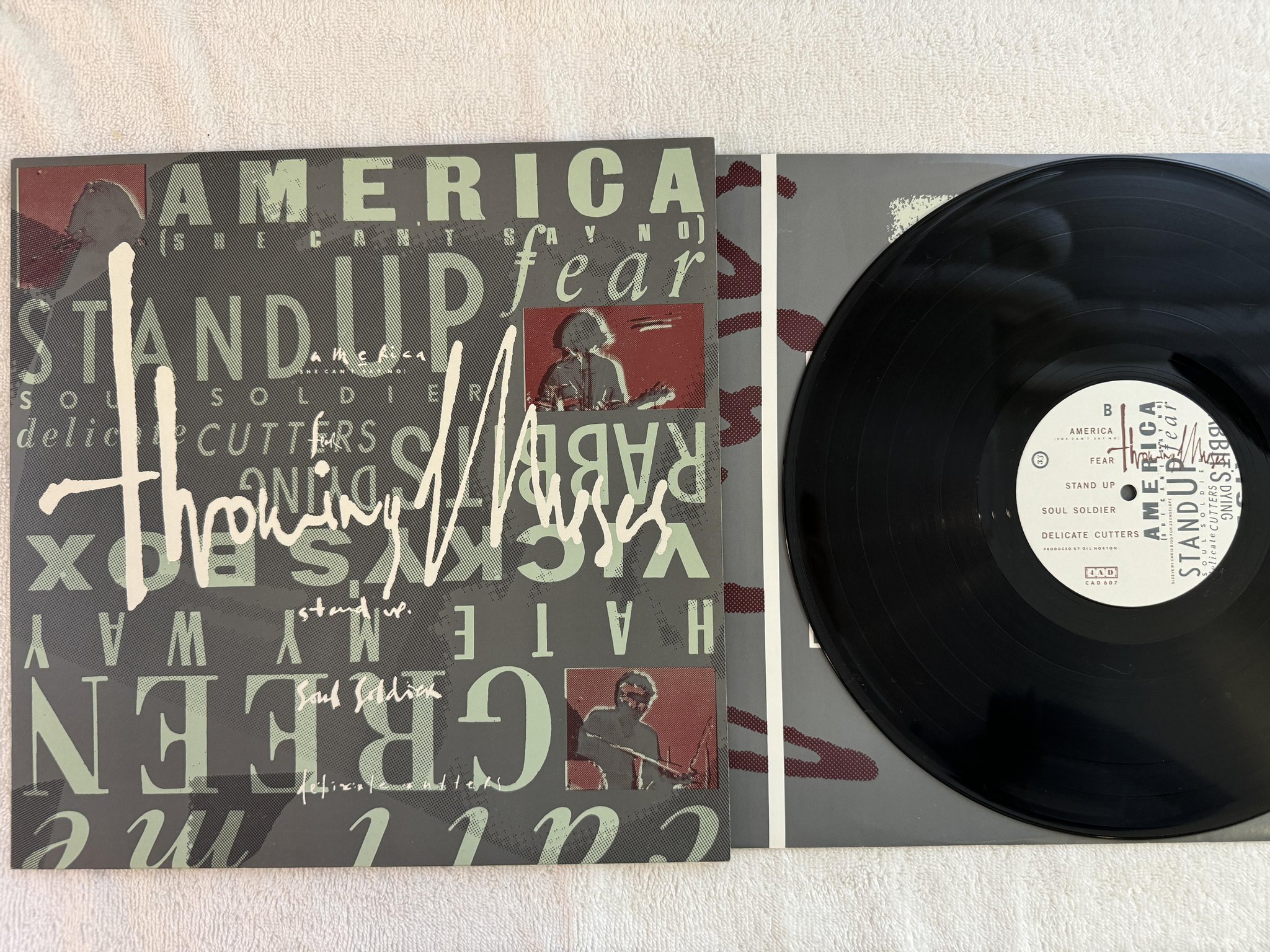 Omslagsbild för skivan THROWING MUSES s/t LP -86 UK 4AD CAD-607