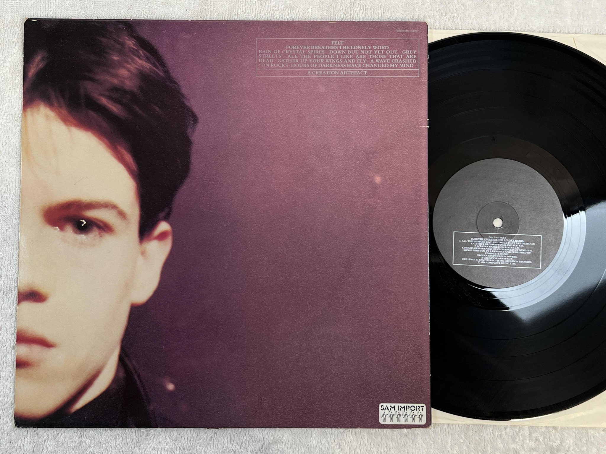 Omslagsbild för skivan FELT Forever Breathes The Lonely Word LP -86 UK CREATION CRE LP 011