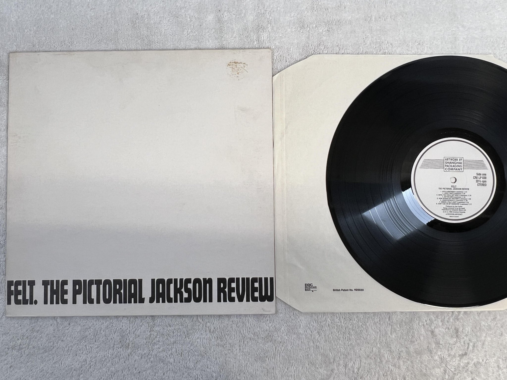 Omslagsbild för skivan FELT The Pictorial Jackson Review LP -87 UK CREATION CRE LP 030