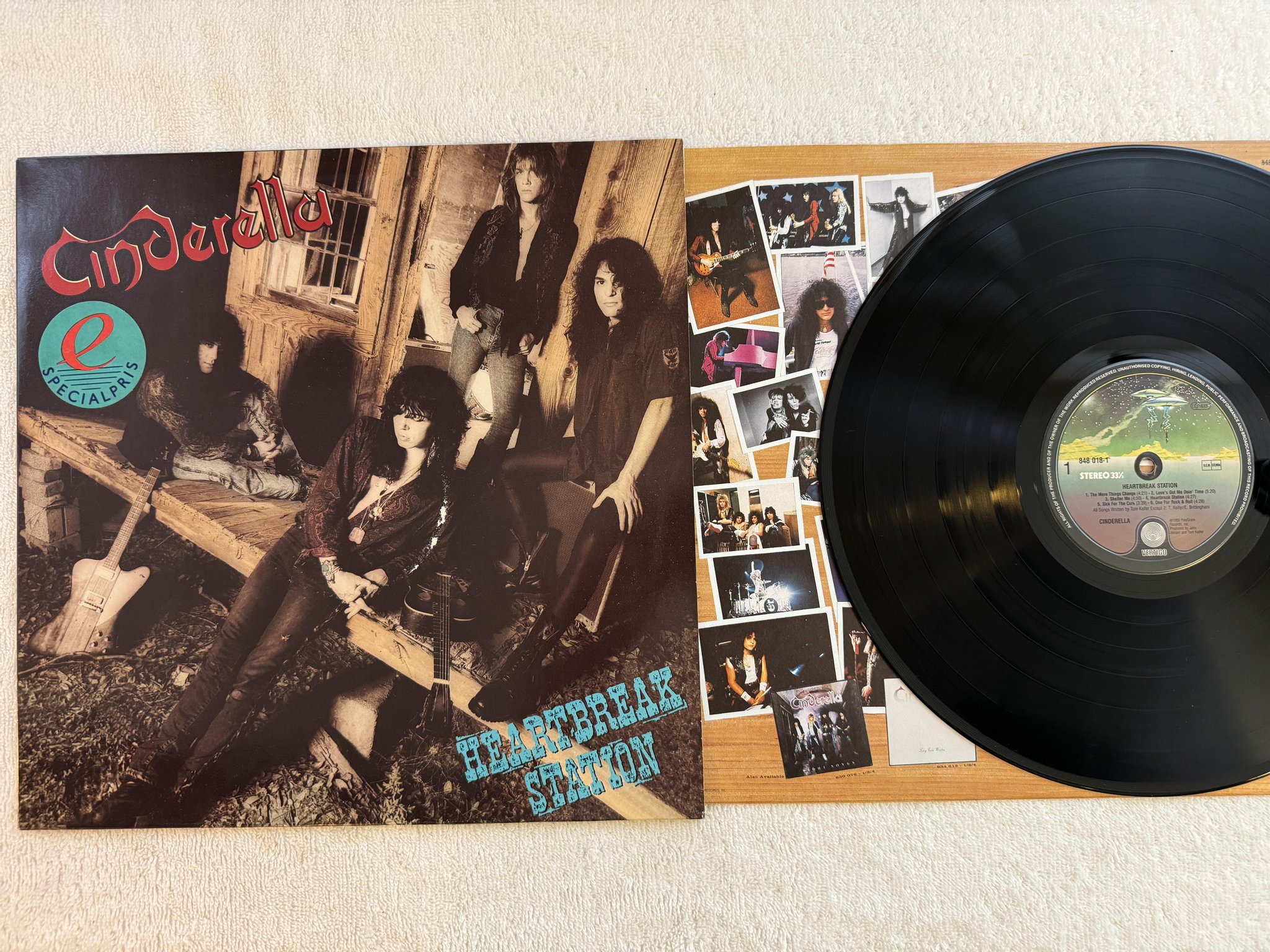 Omslagsbild för skivan CINDERELLA Heartbreak Station LP -90 VERTIGO 848 018-1