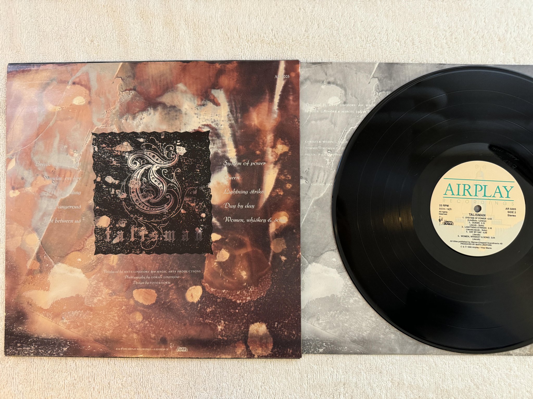 Omslagsbild för skivan TALISMAN s/t LP -90 AIR PLAY AR 5005 *** HARDROCK ***