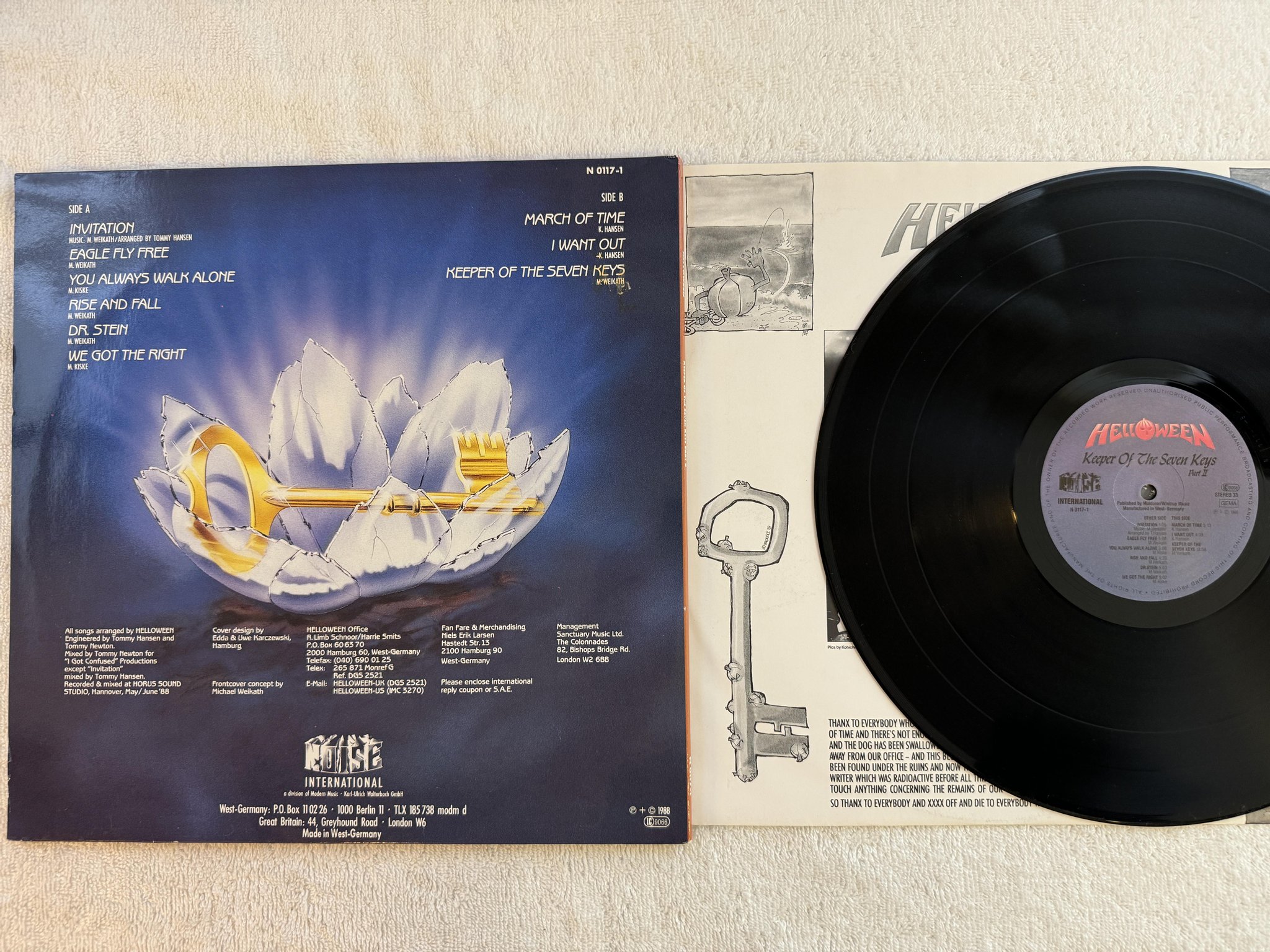 Omslagsbild för skivan HELLOWEEN keeper of the seven keys pt II LP -88 Ger N 0117-1