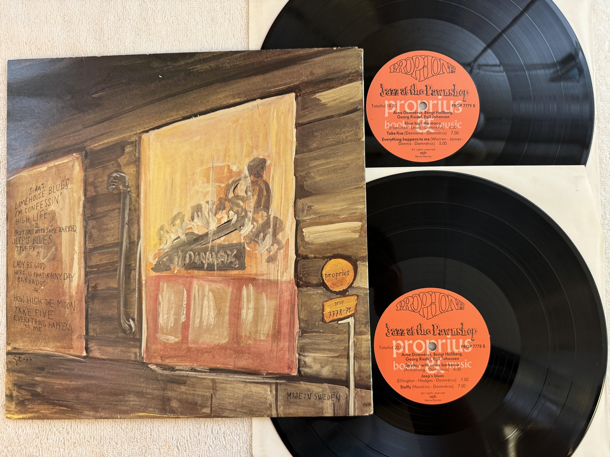 Omslagsbild för skivan ARNE DOMNERUS jazz at the pawnshop 2xLP PROPRIUS PROP 7778/9 ** Audiophile **