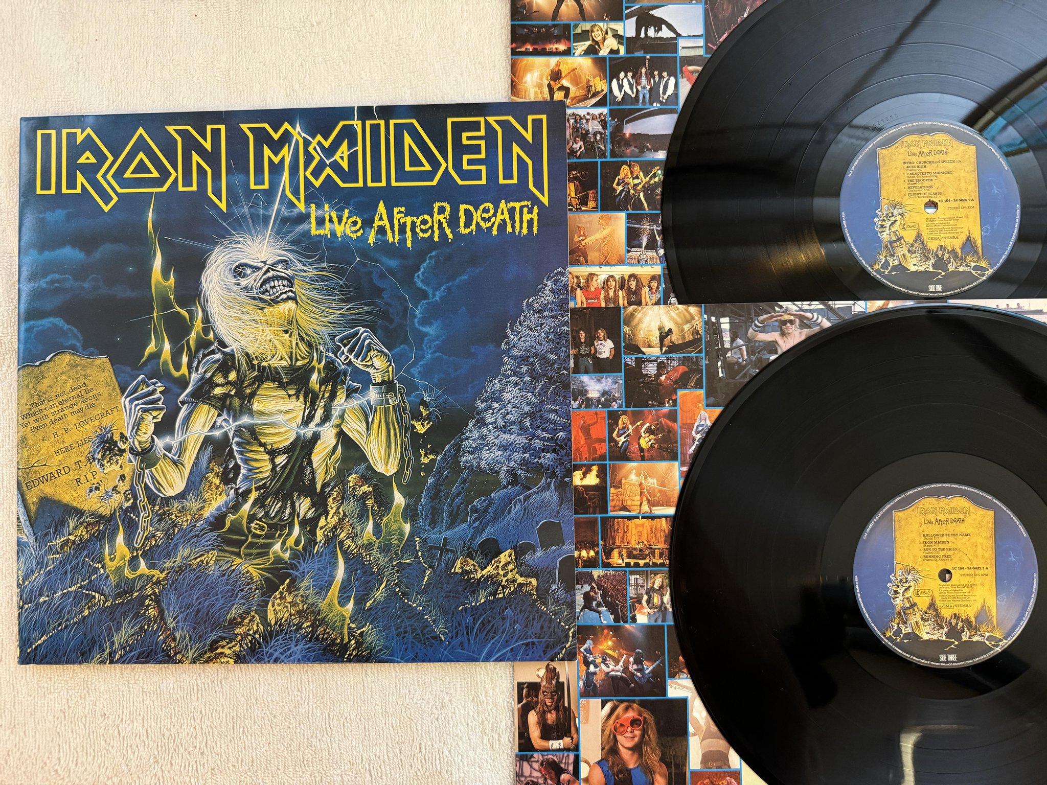 Omslagsbild för skivan IRON MAIDEN live after death 2xLP -85 Hol emi 162 24 0426 3