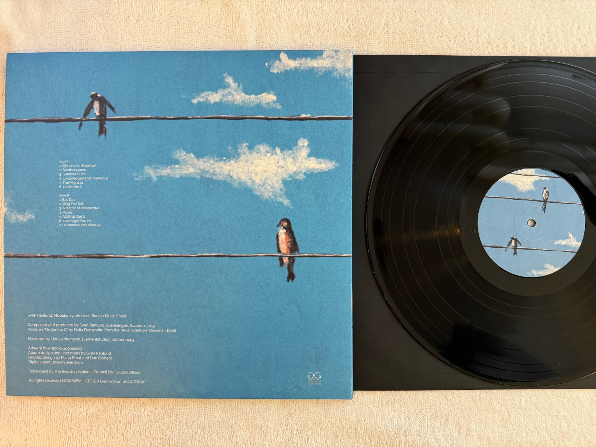 Omslagsbild för skivan SVEN RÅNLUND Oiseaux Électroniques En Suède LP 2020 Swe GEIGER GG010
