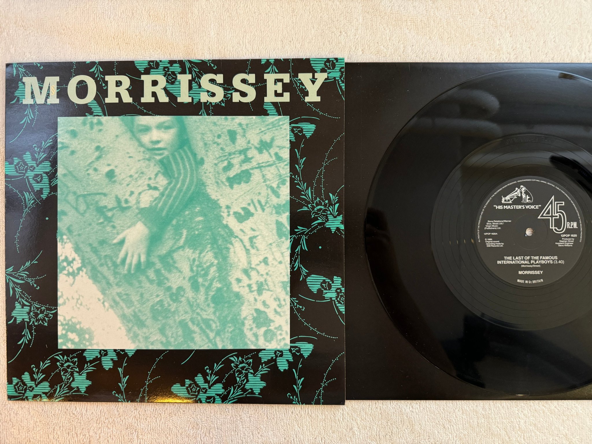 Omslagsbild för skivan MORRISEY lucky lisp 12" -89 UK HIS MASTER'S VOICE 12pop 1620