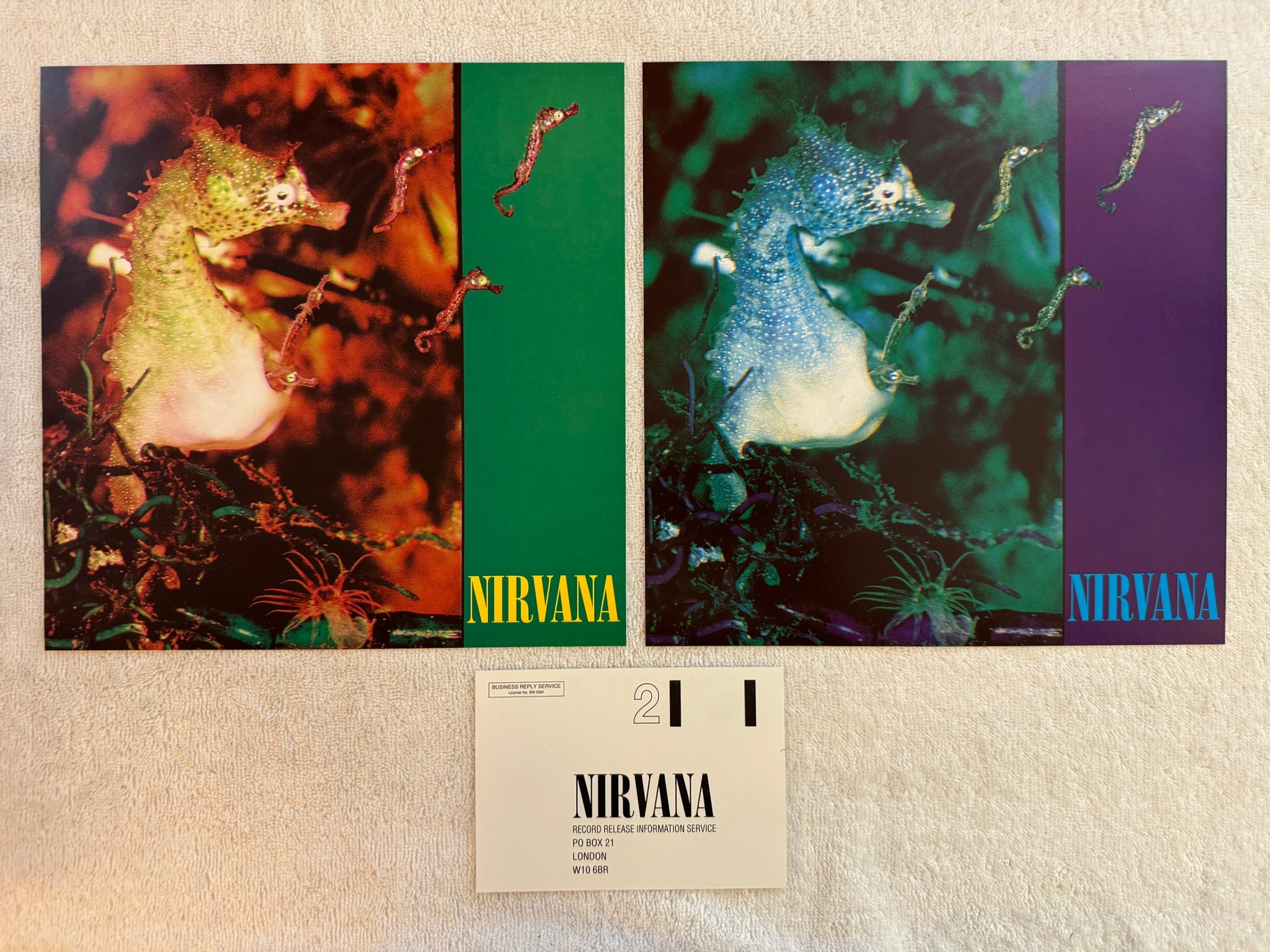 Omslagsbild för skivan NIRVANA All Apologies 12" -93 UK GEFFEN GFST 66 *** Rare w/ 2 art prints ***