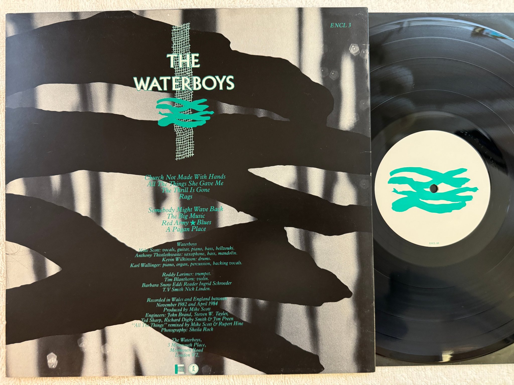 Omslagsbild för skivan THE WATERBOYS A Pagan Place LP -84 UK ENSIGN ENCL 3