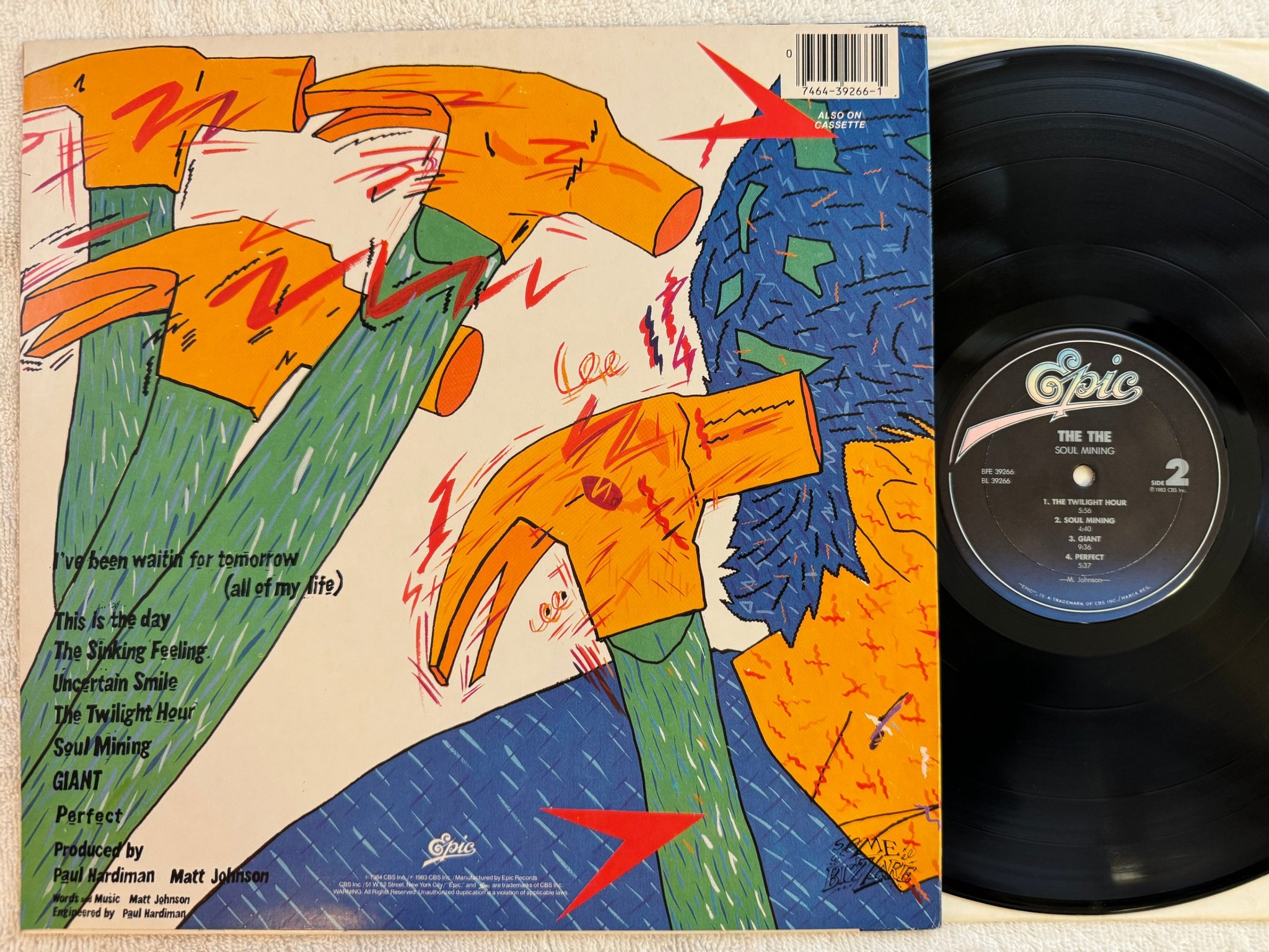 Omslagsbild för skivan THE THE Soul Mining LP -84 US EPIC BFE 39266