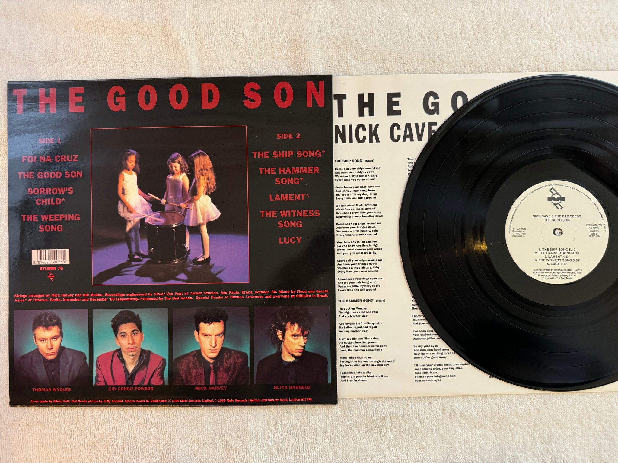 Omslagsbild för skivan NICK CAVE & THE BAD SEEDS the good son LP -90 ncb MUTE STUMM-76