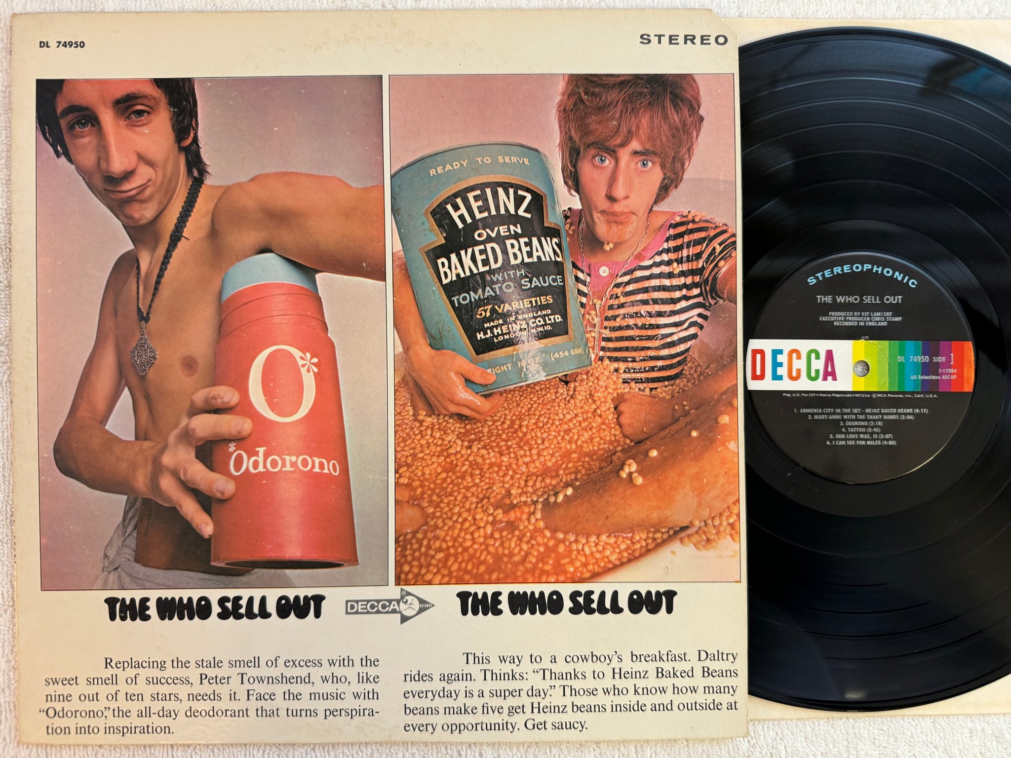 Omslagsbild för skivan THE WHO The Who Sell Out LP -67/71 US DECCA DL 74950