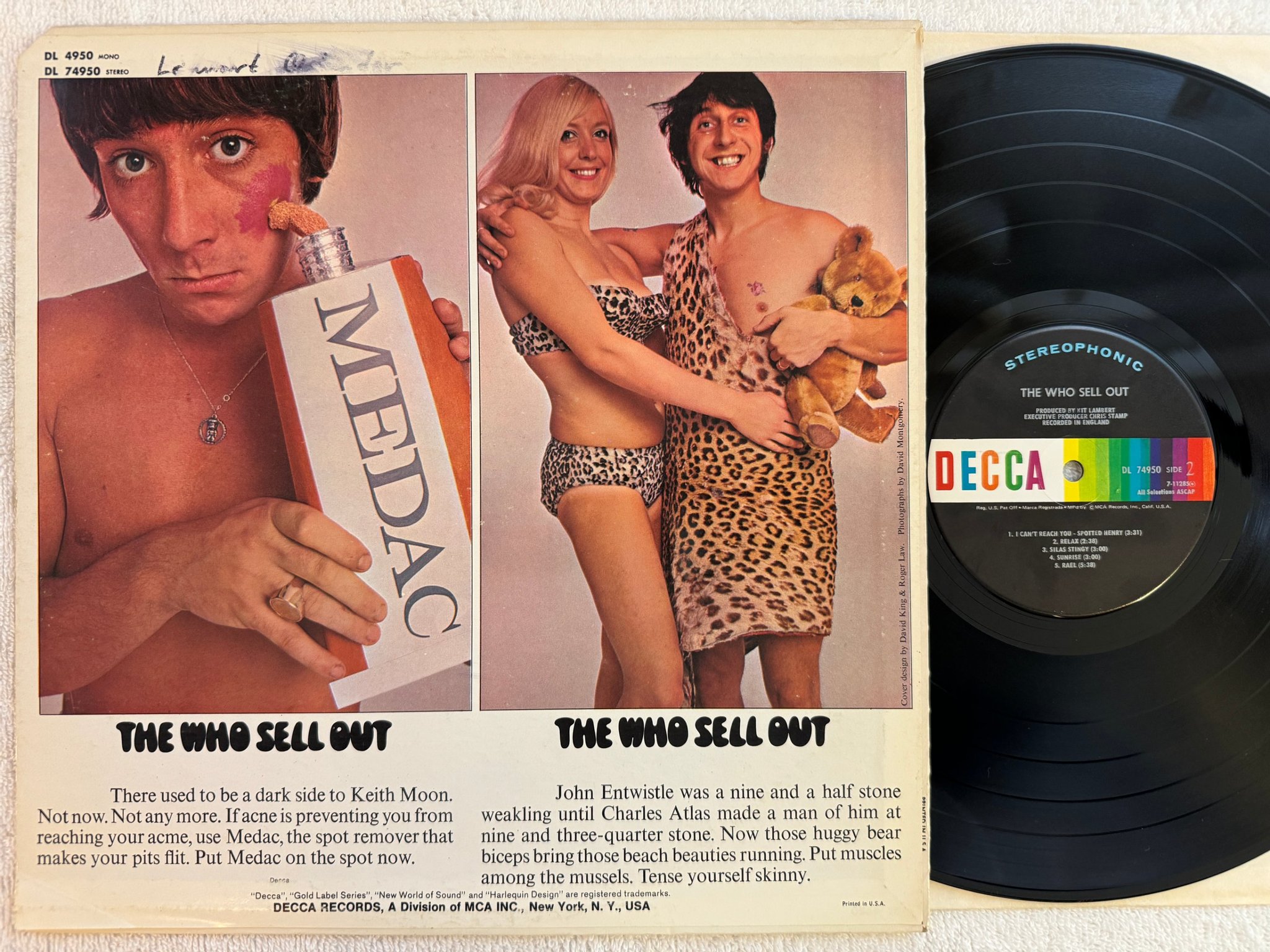 Omslagsbild för skivan THE WHO The Who Sell Out LP -67/71 US DECCA DL 74950