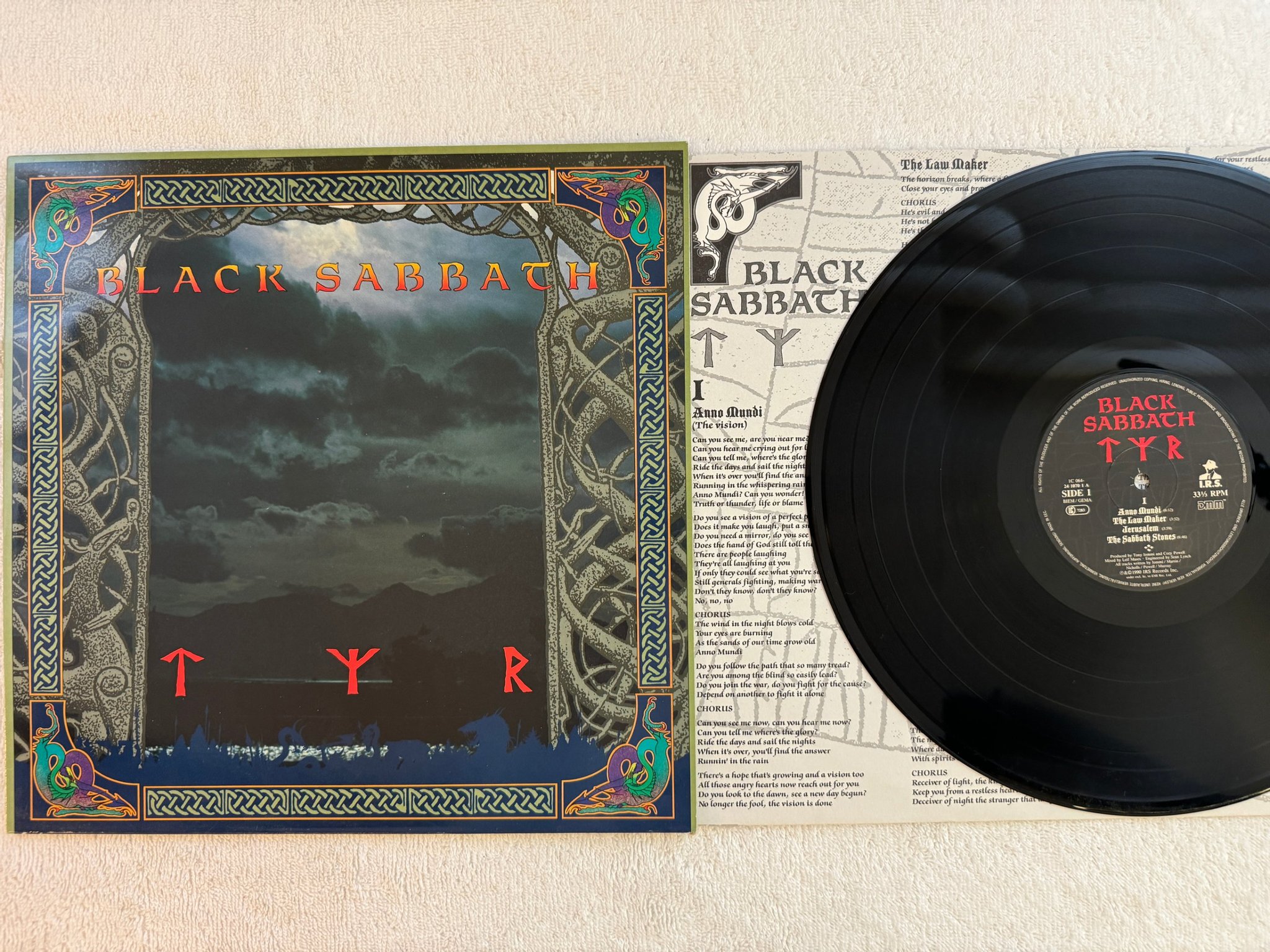 Omslagsbild för skivan BLACK SABBATH tyr LP -90 EEC I.R.S. 1C 064-2410701