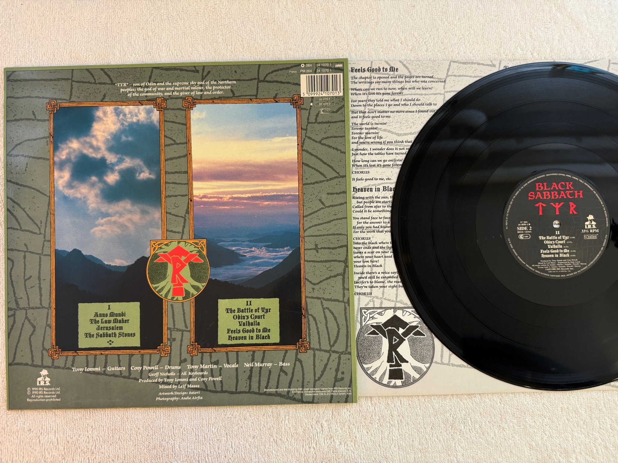 Omslagsbild för skivan BLACK SABBATH tyr LP -90 EEC I.R.S. 1C 064-2410701