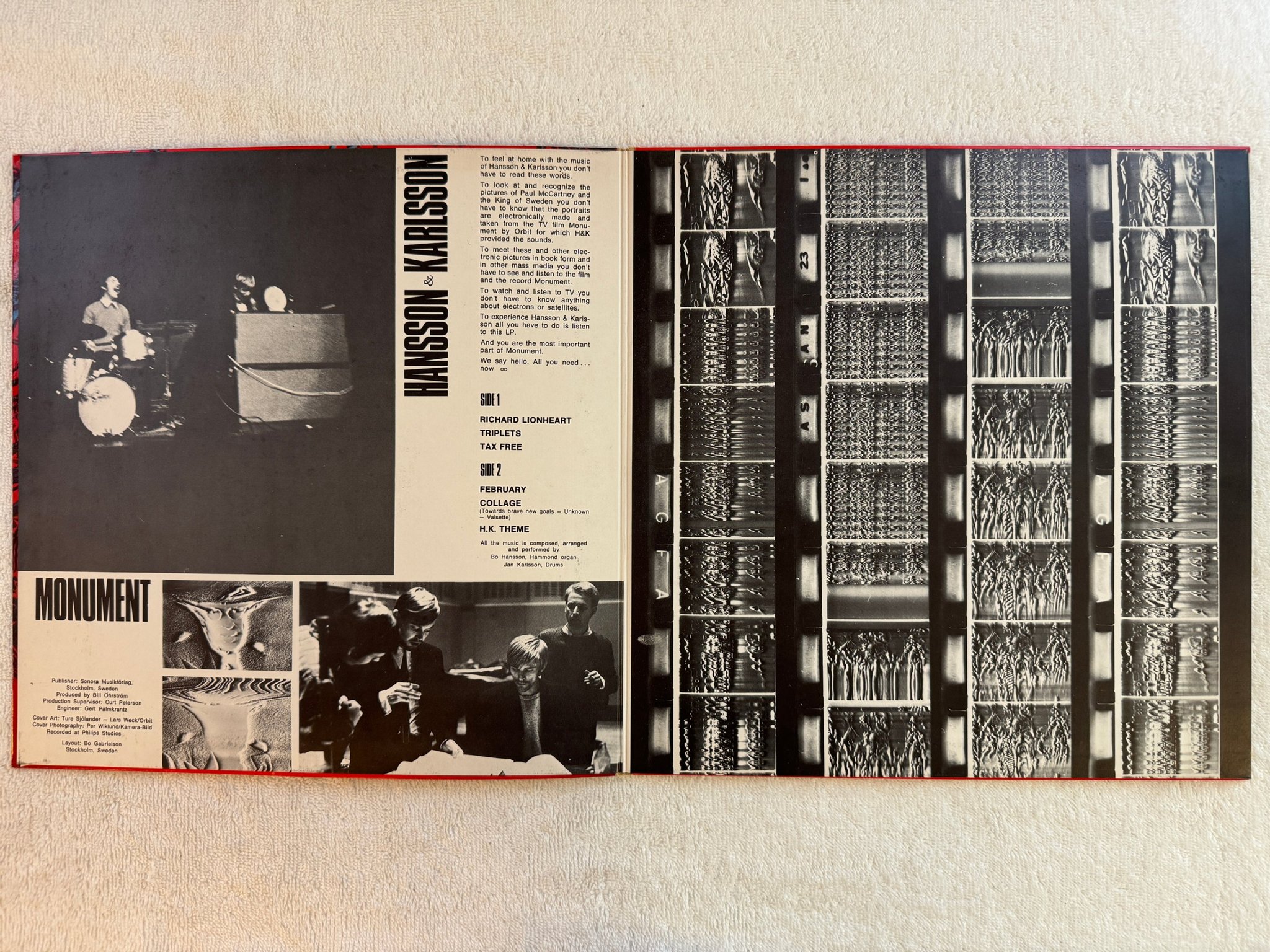 Omslagsbild för skivan HANSSON & KARLSSON monument LP -67 LPHM 46260 ST
