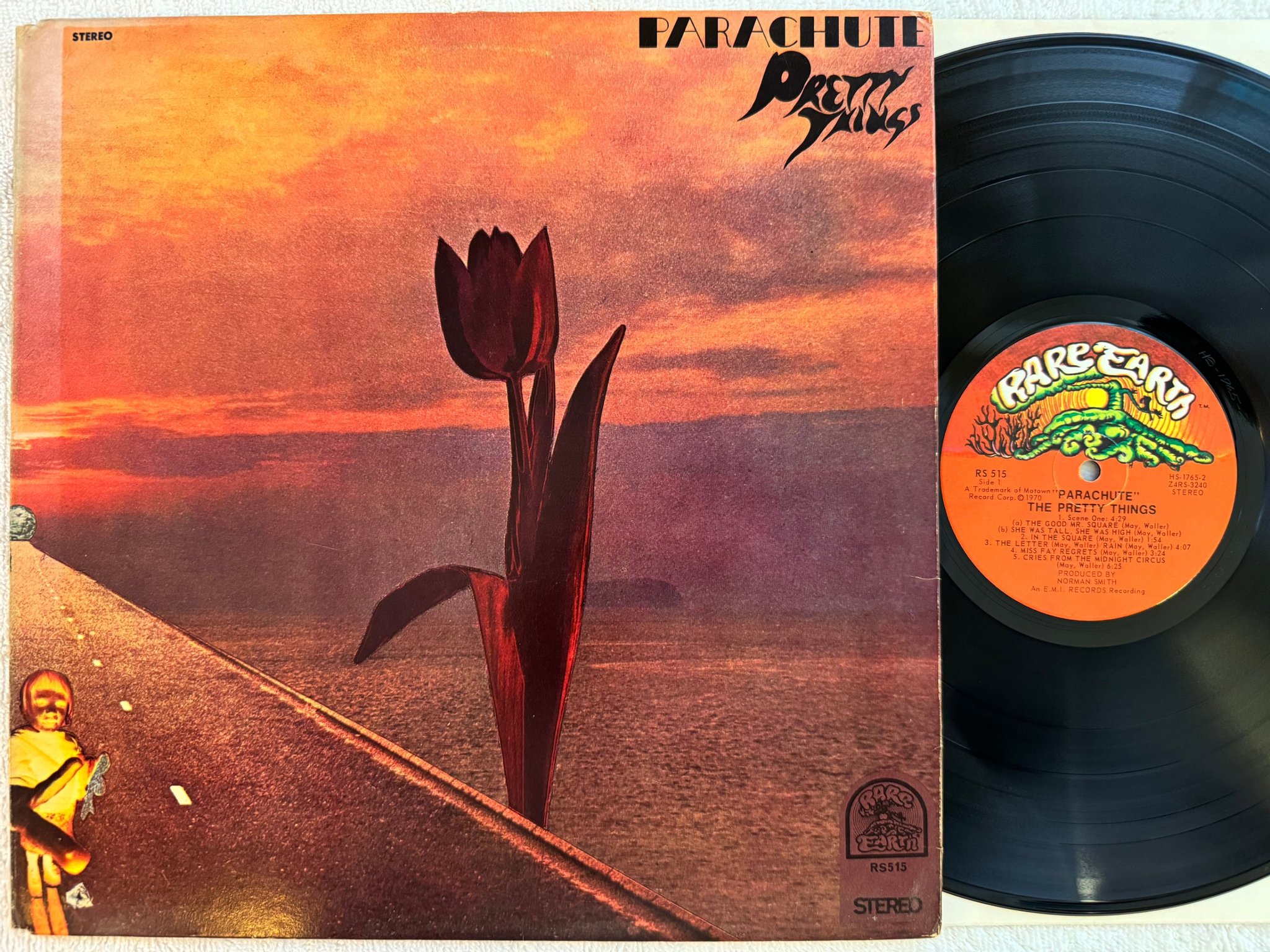 Omslagsbild för skivan THE PRETTY THINGS parachute LP -70 US RARE EARTH RS 515